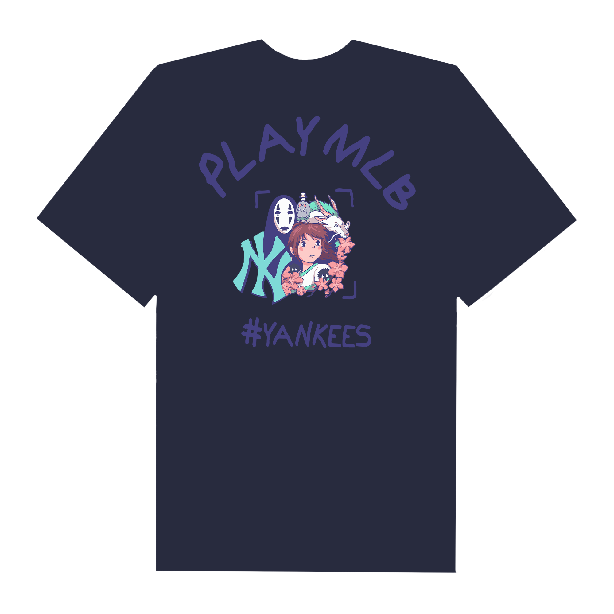 MLB Anime Spirited Away Play Yankees T-Shirt