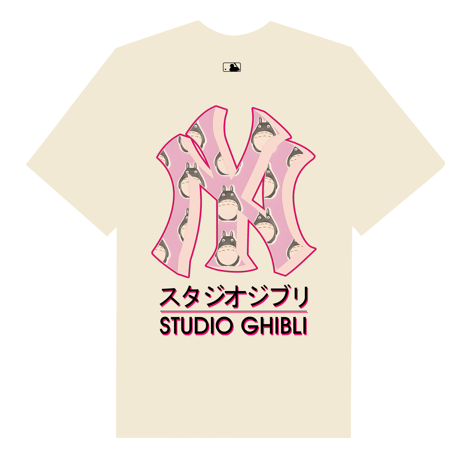 MLB Anime Studio Ghibli Pink Totoro T-Shirt