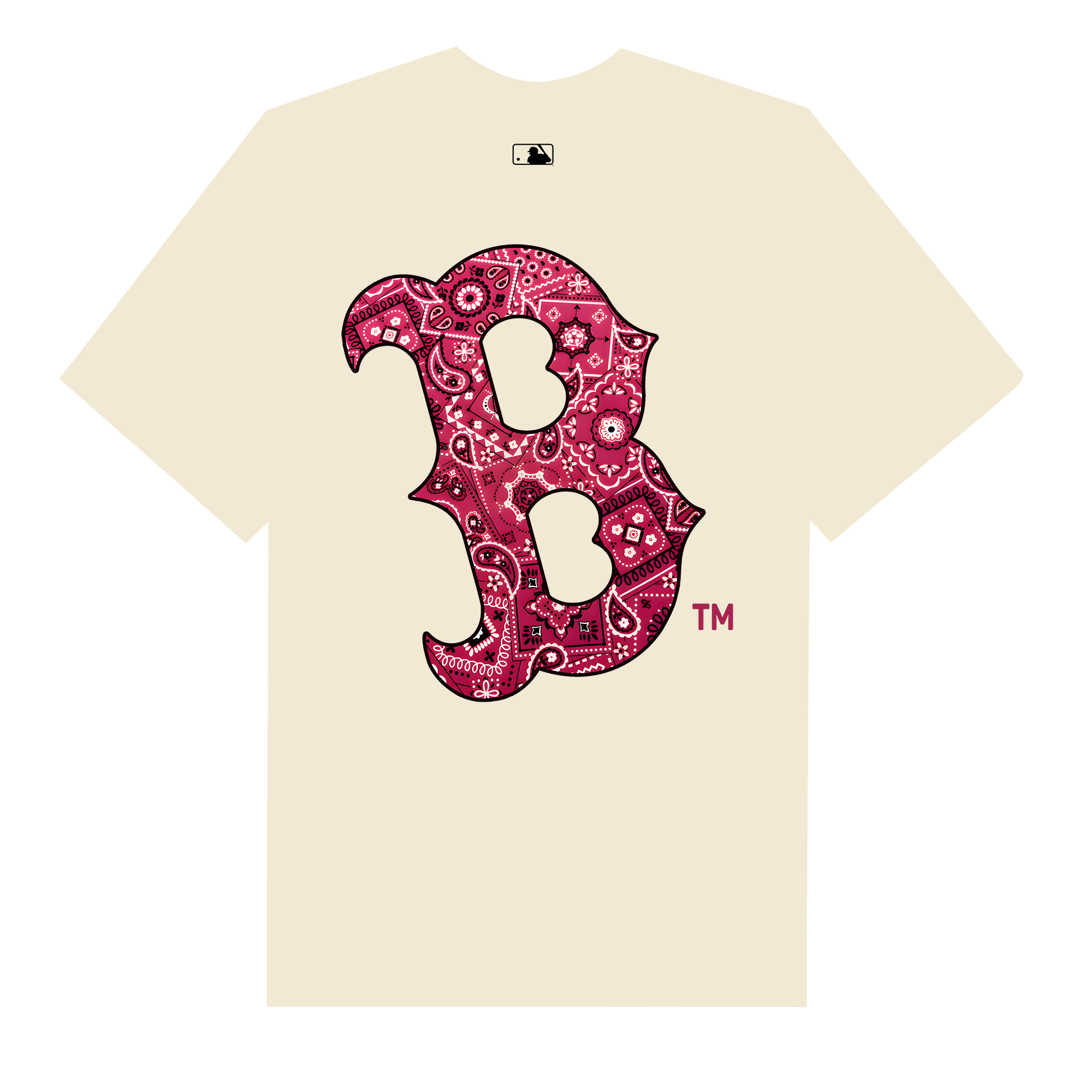 MLB FLoral Boston Red Bandana T-Shirt