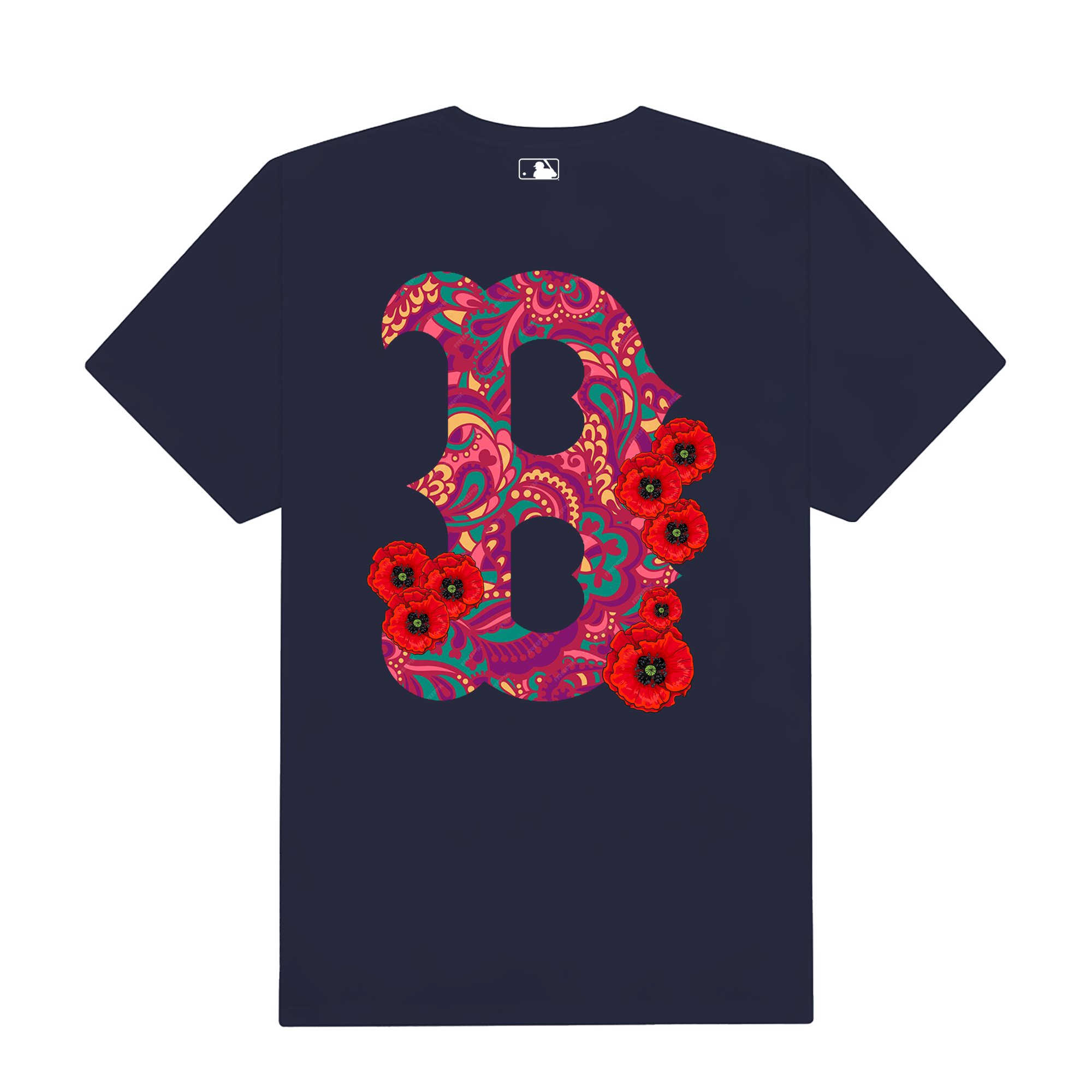 MLB Floral Big B Logo Tropical T-Shirt