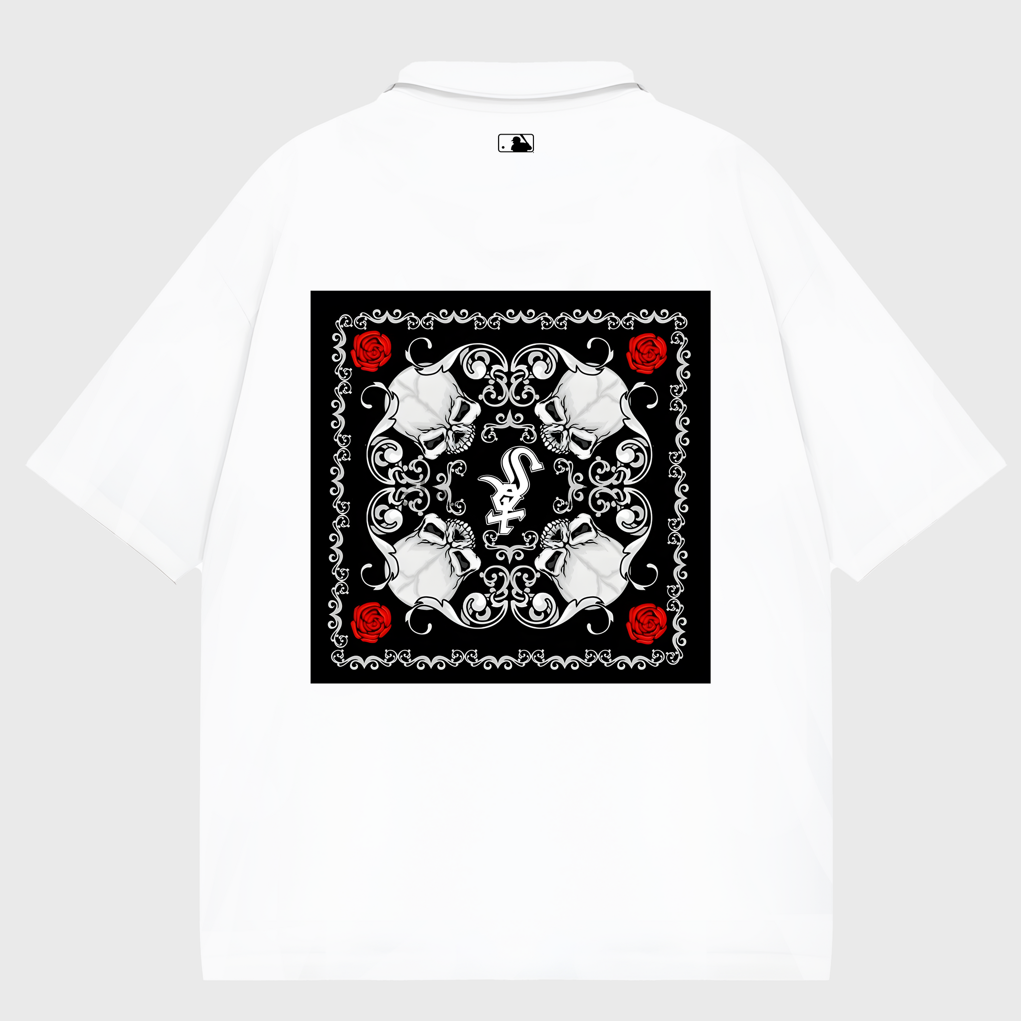 MLB Floral Black Bandana Logo Polo