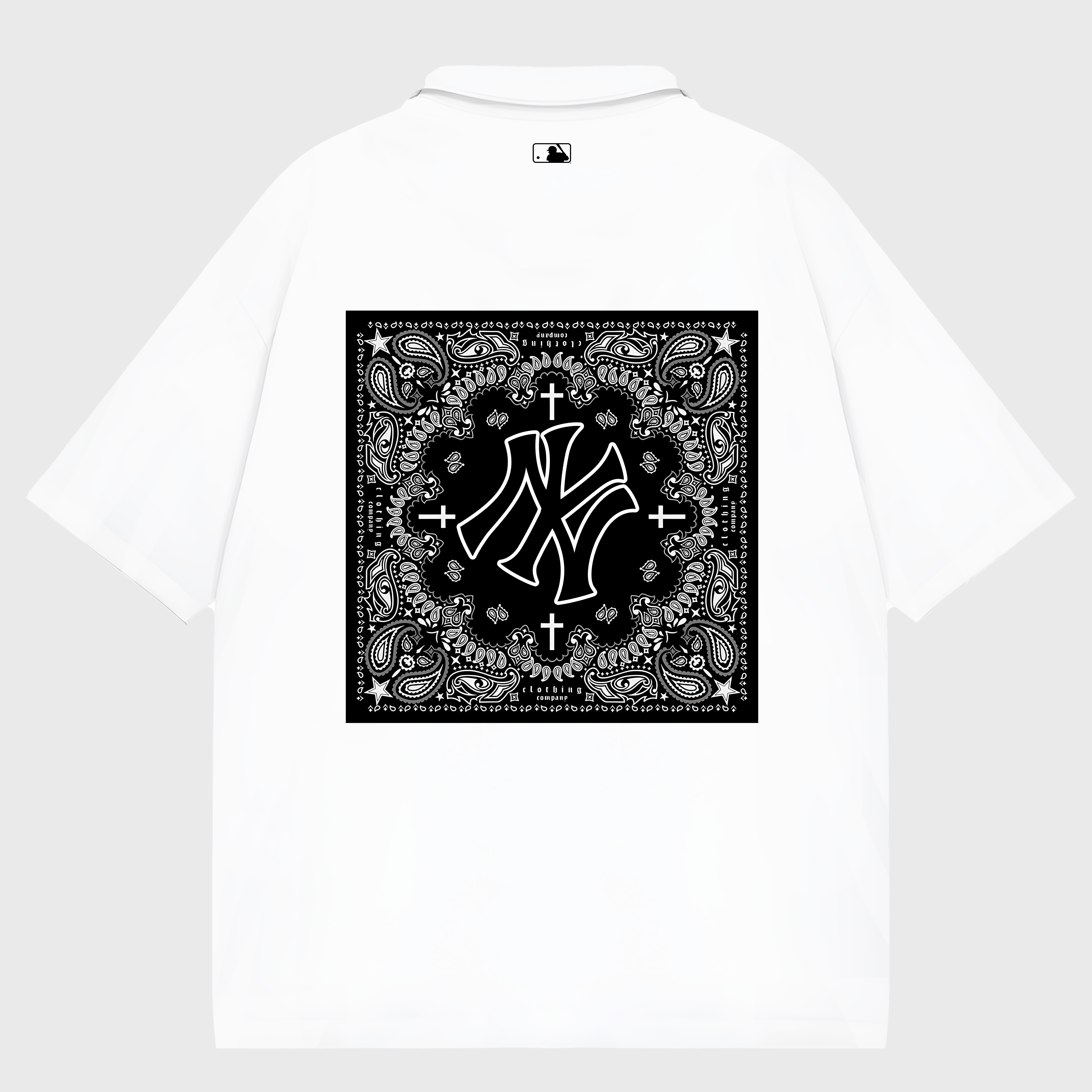 MLB Floral Black Bandana Logo Polo