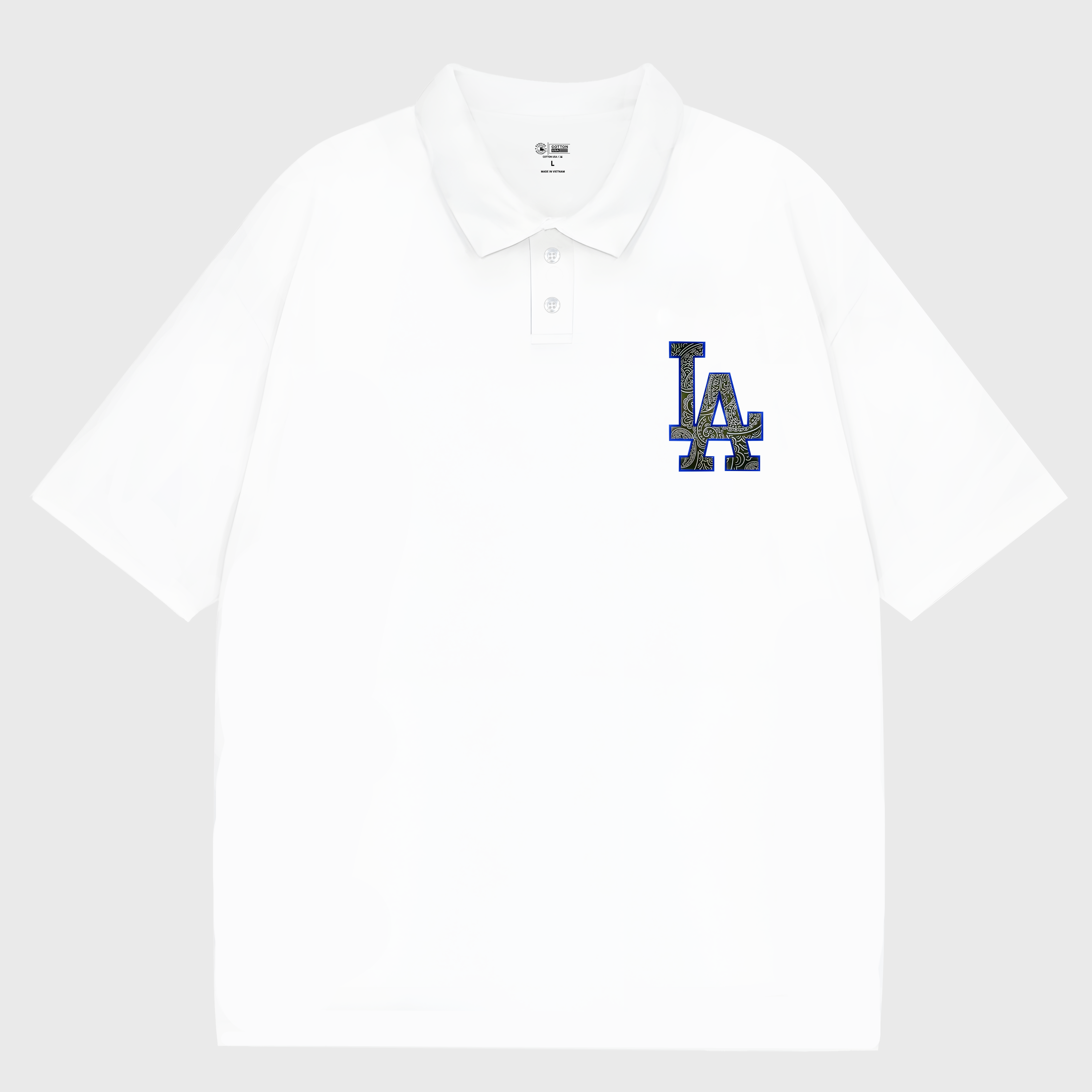 MLB Floral Blue Black Polo