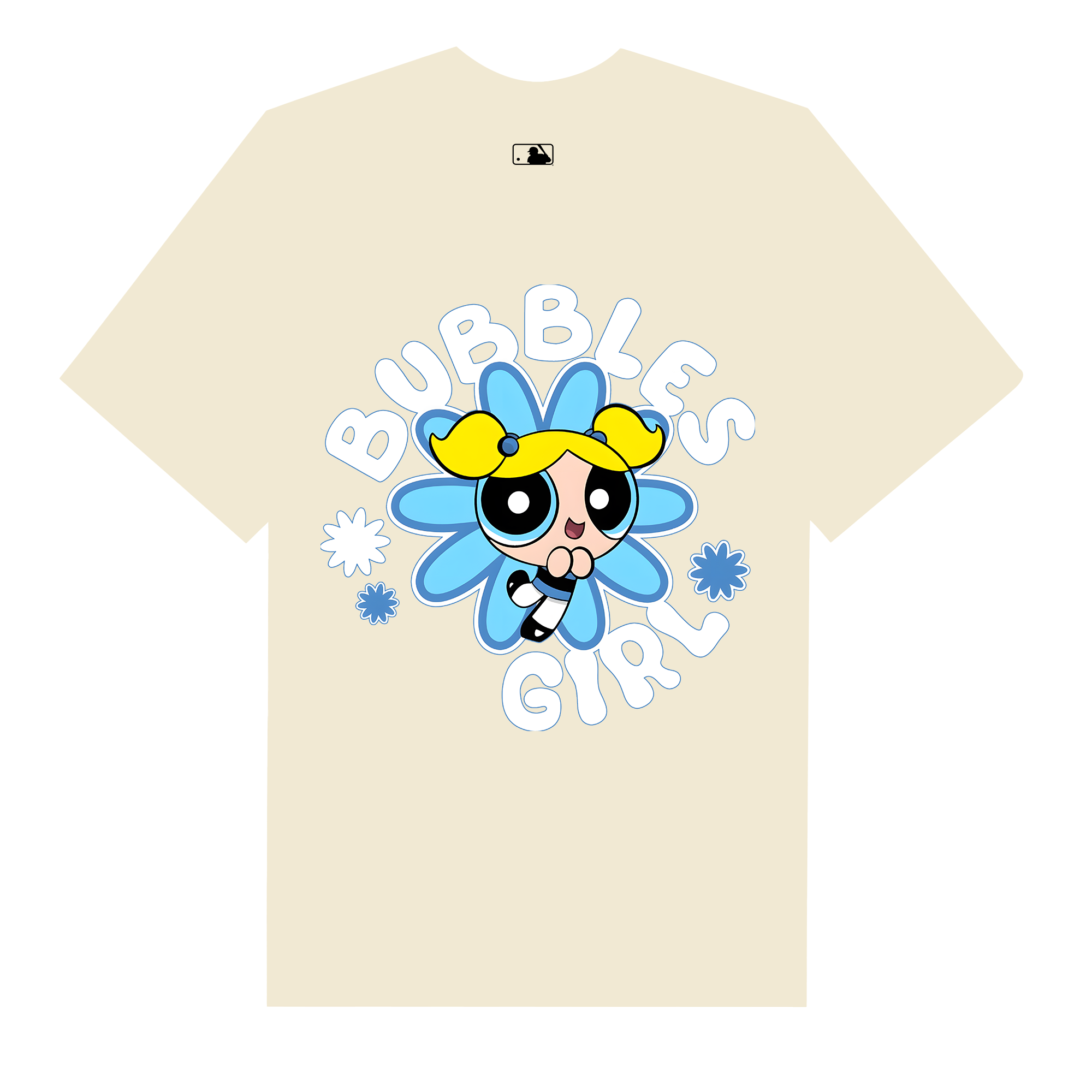 MLB Floral Blue Bubble Girl T-Shirt