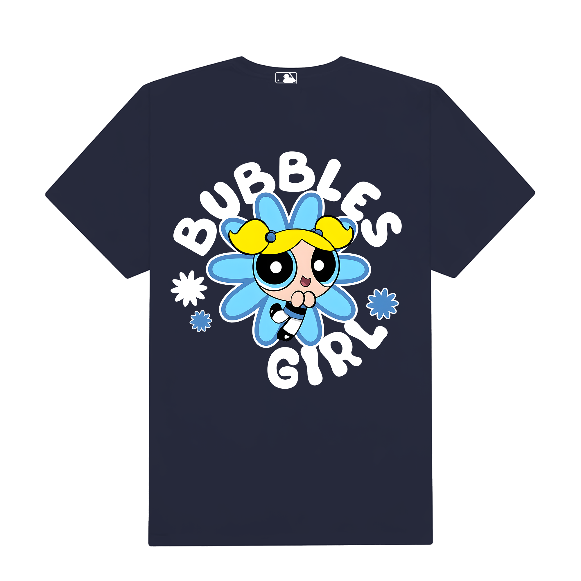 MLB Floral Blue Bubble Girl T-Shirt