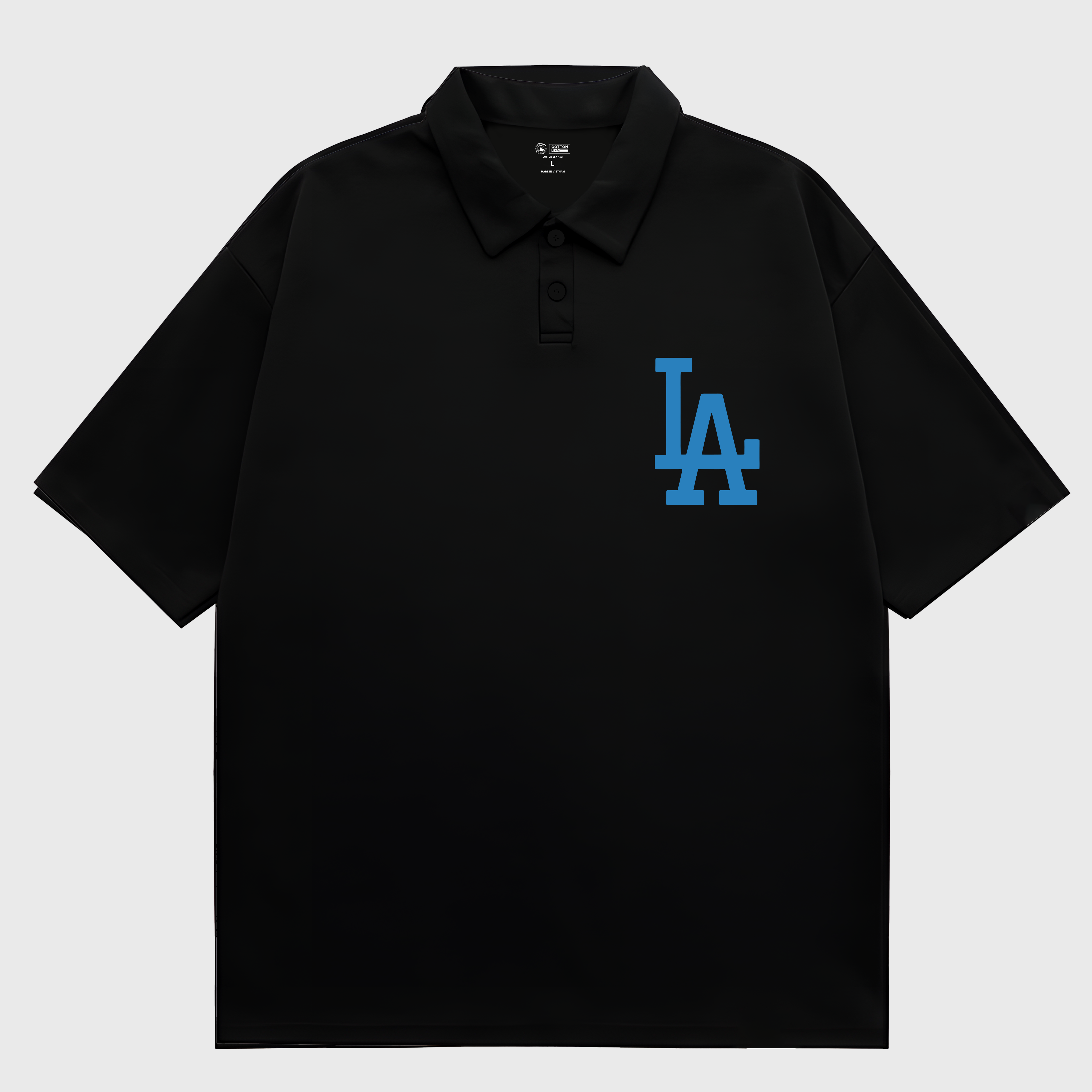 MLB Floral Blue Checkered Polo