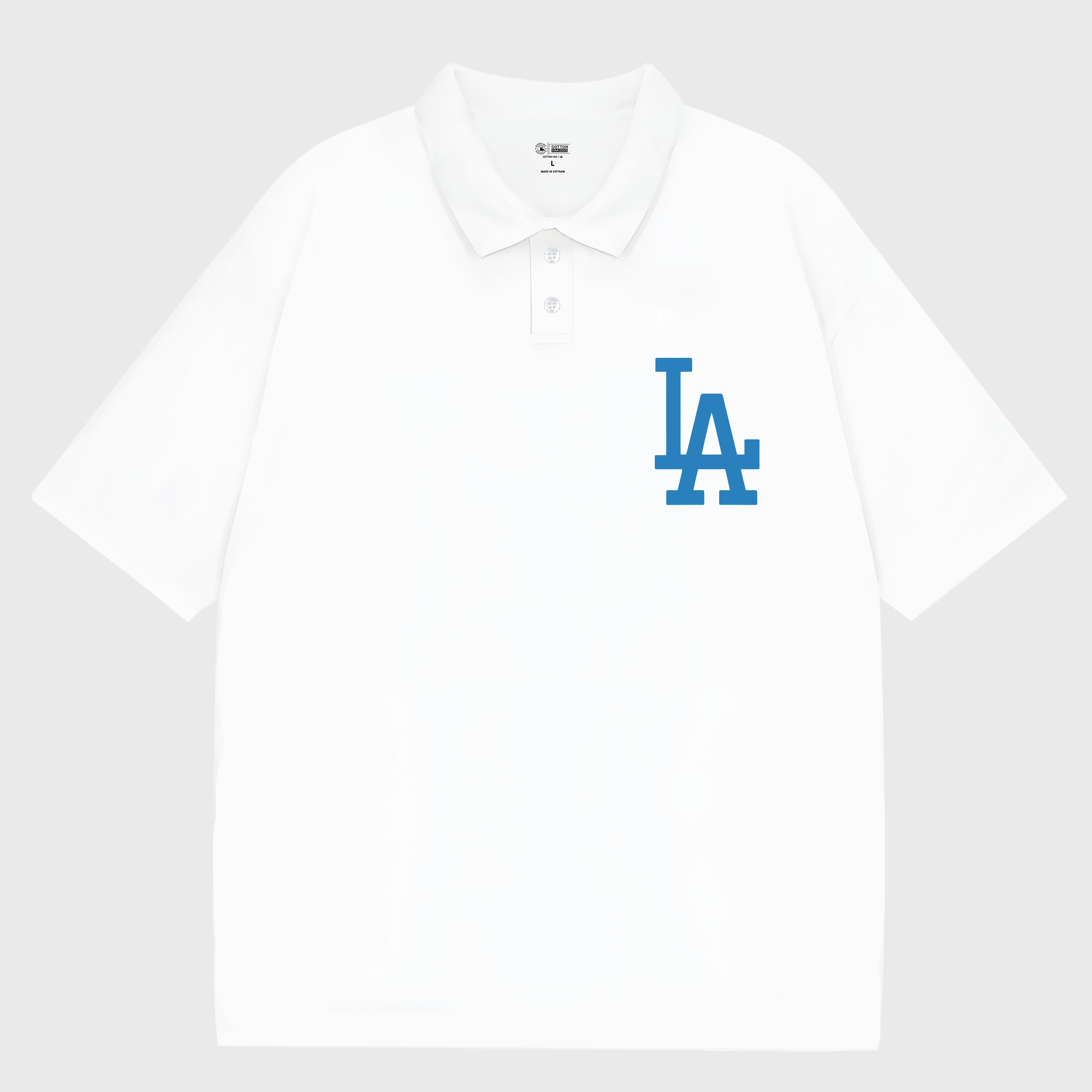 MLB Floral Blue Checkered Polo