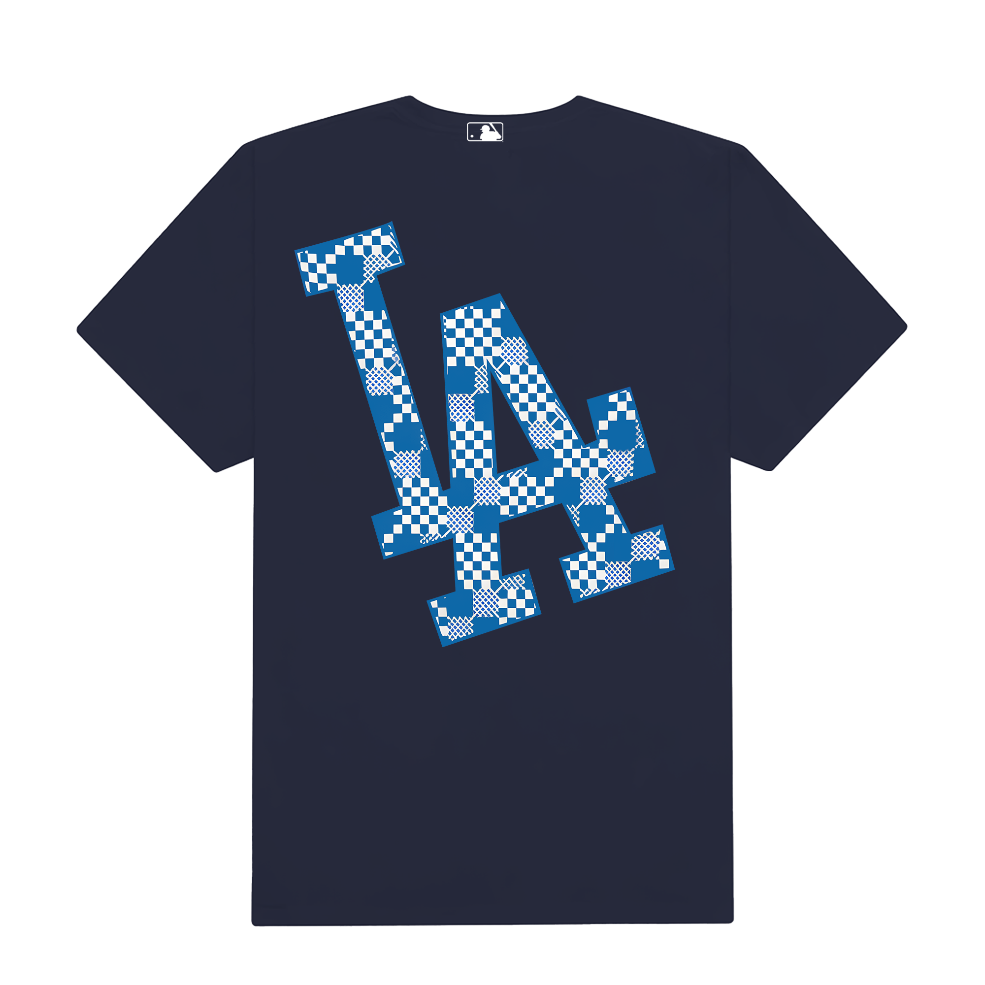 MLB Floral Blue Checkered T-Shirt