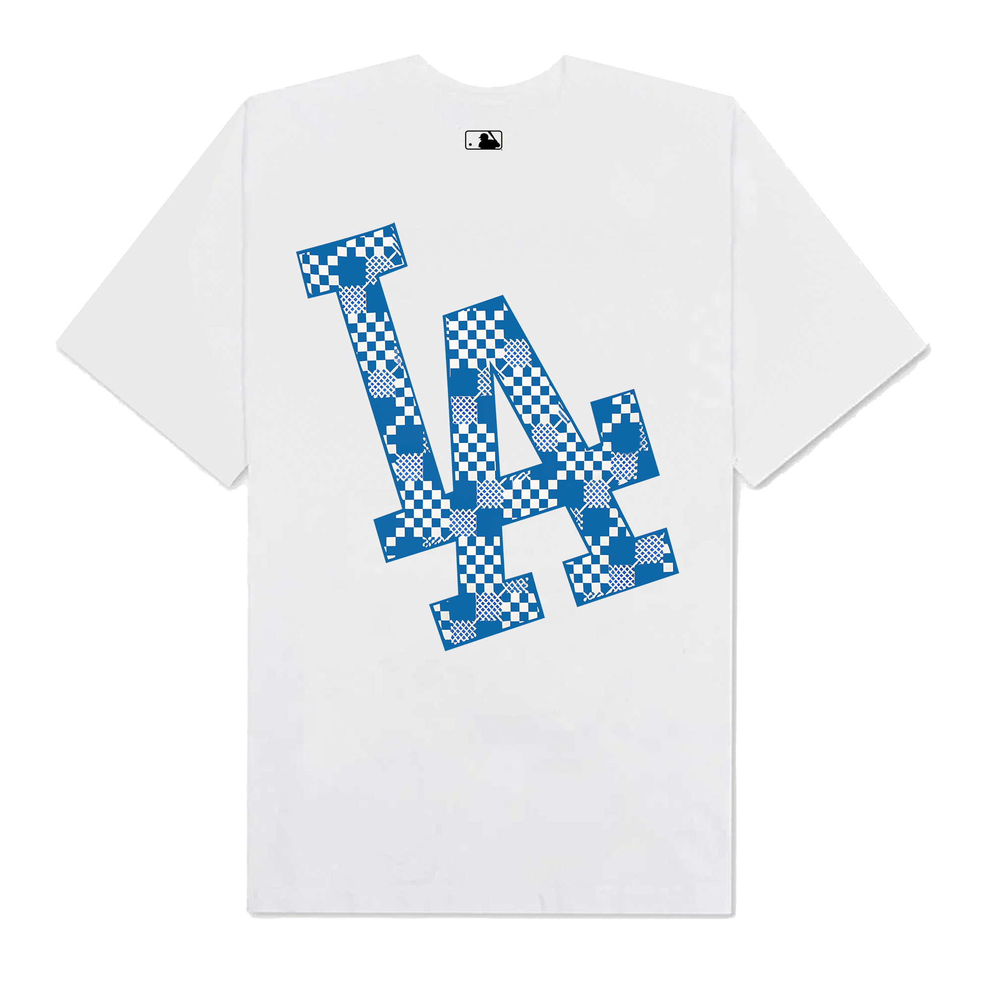 MLB Floral Blue Checkered T-Shirt