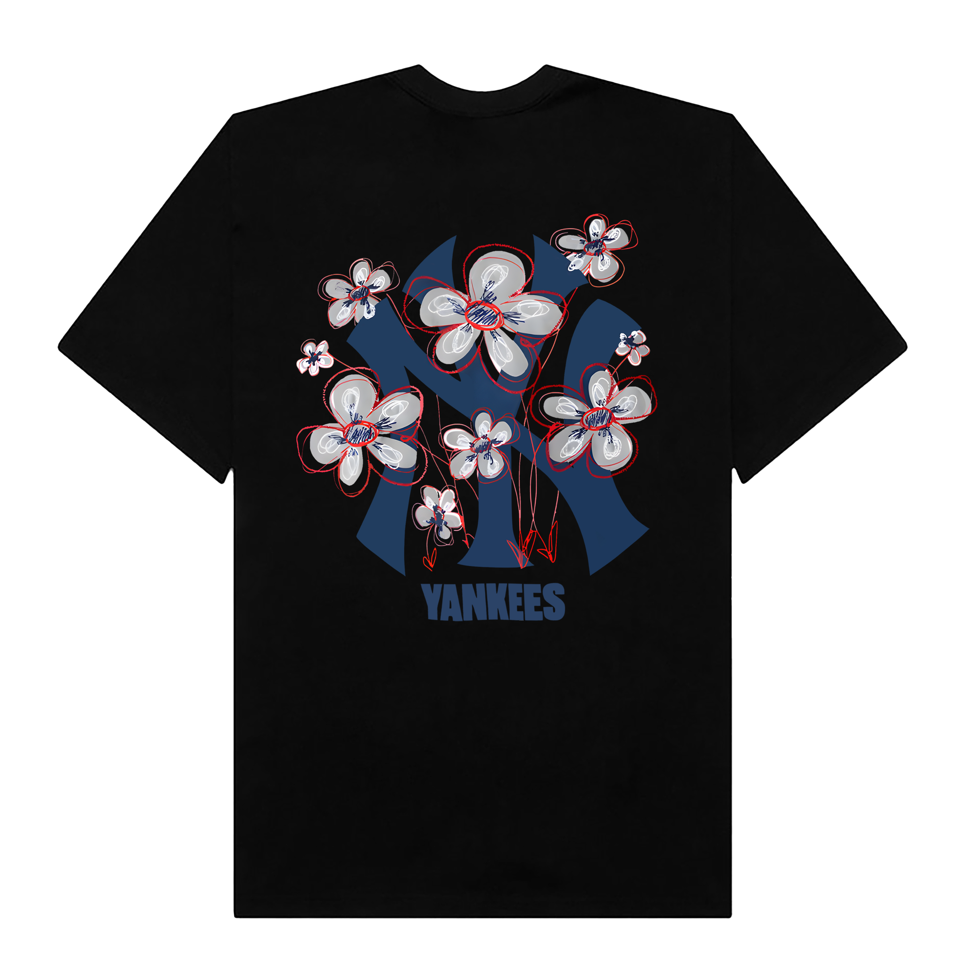 MLB Floral Blue Logo T-Shirt