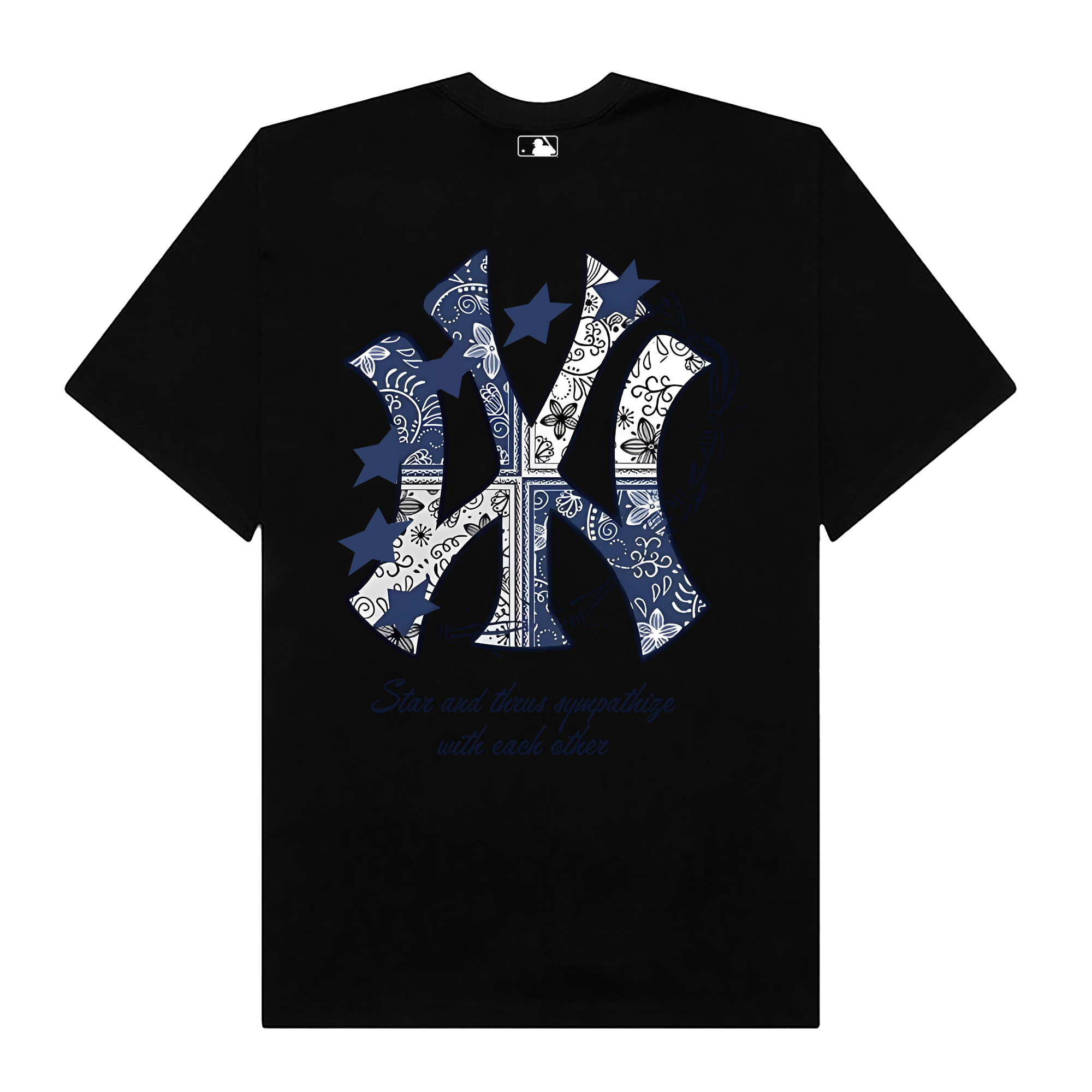 MLB Floral Blue Star Yankees T-Shirt