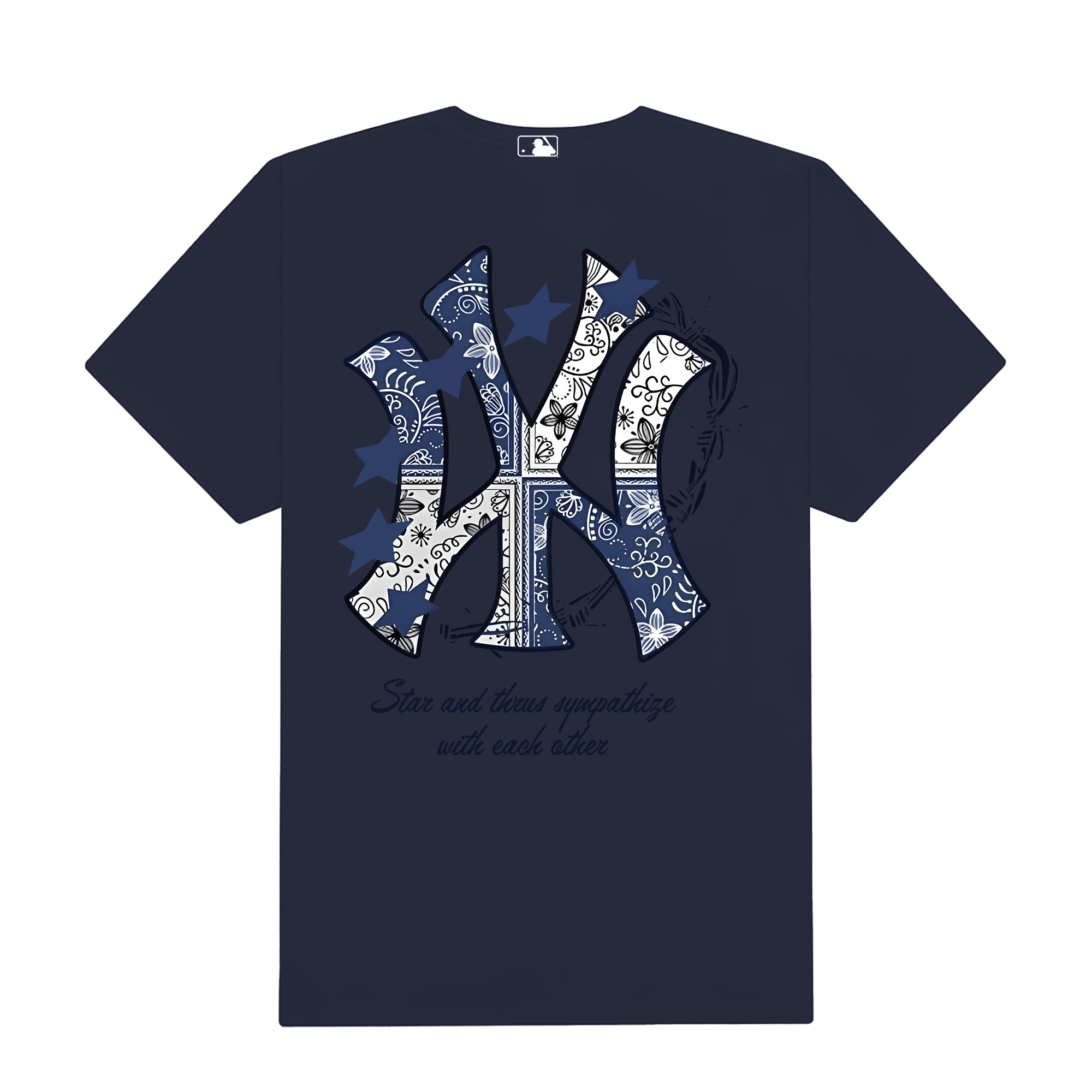 MLB Floral Blue Star Yankees T-Shirt