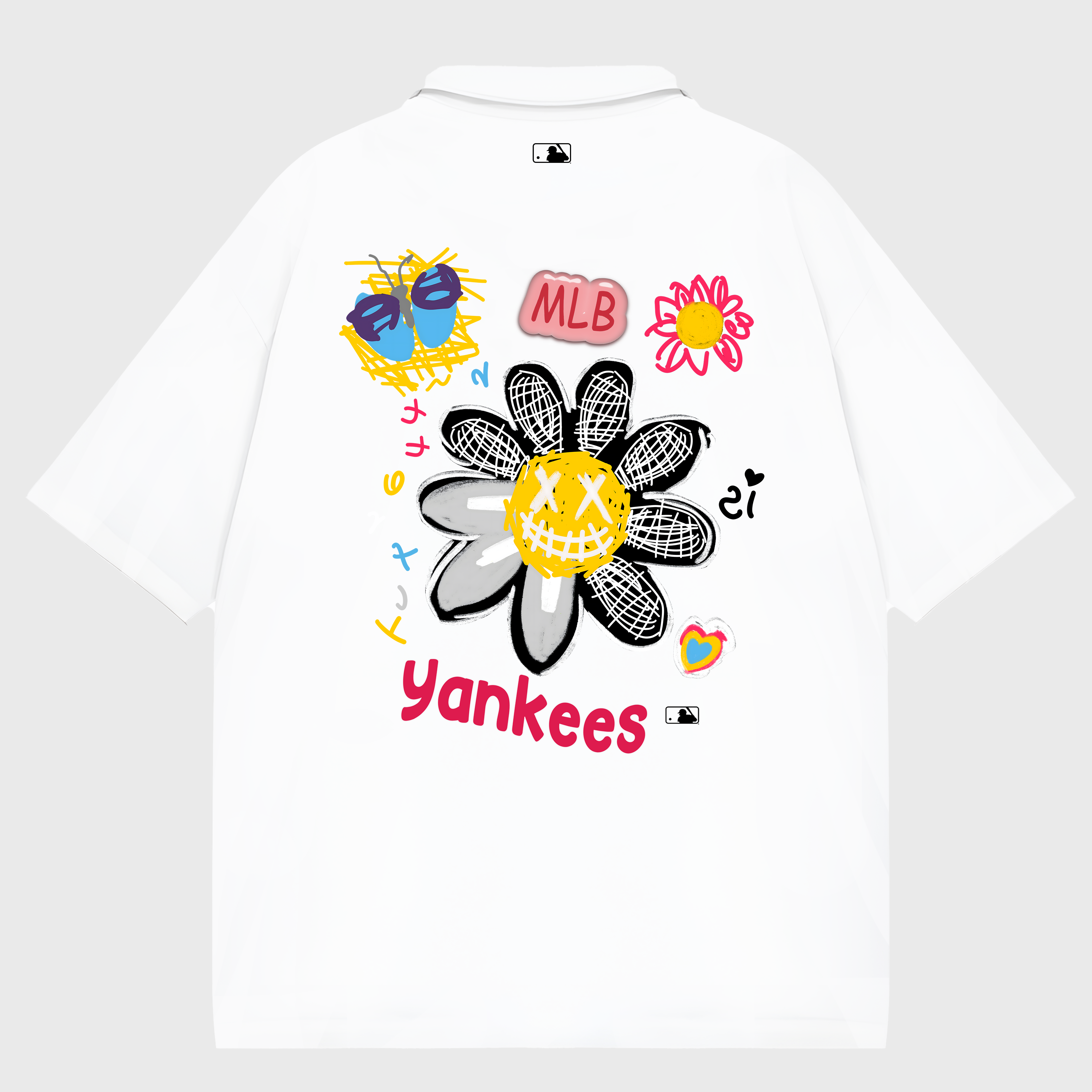 MLB Floral Cute Daisy Flower Polo