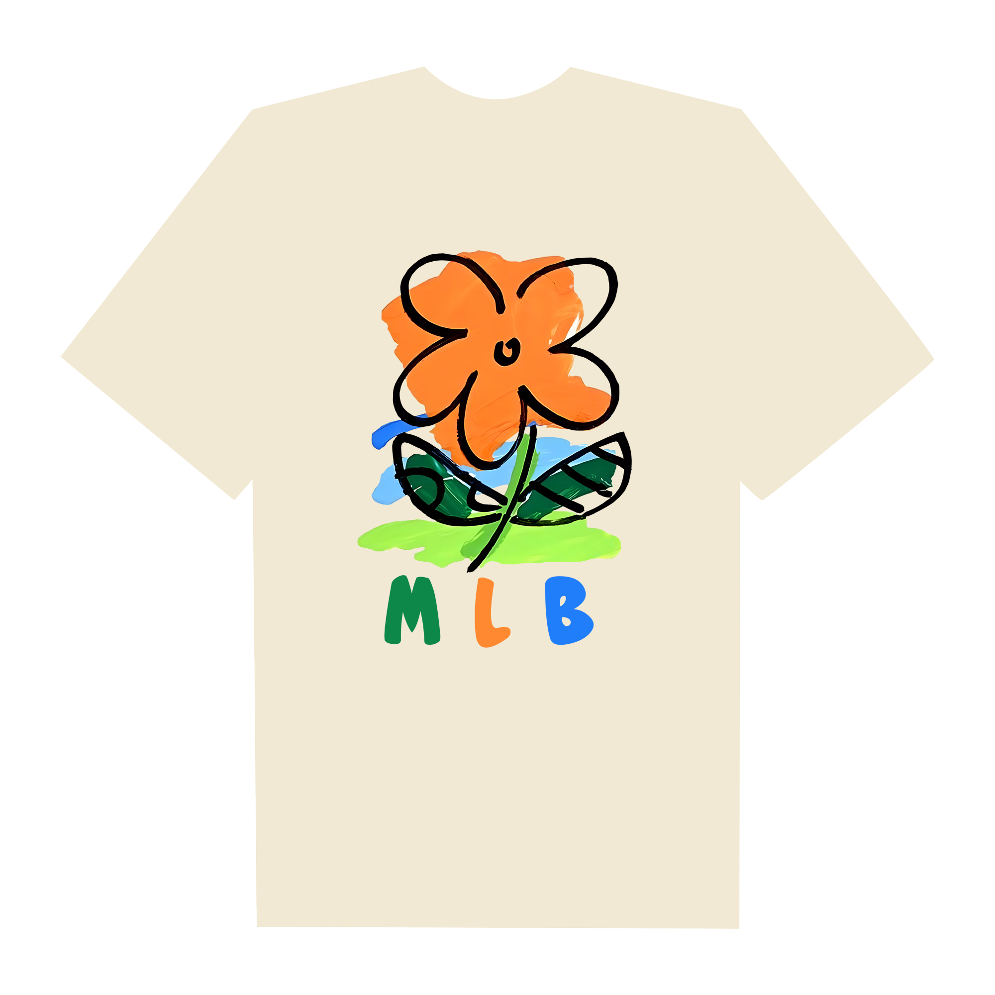 MLB Floral Cute Flower Crayon T-Shirt