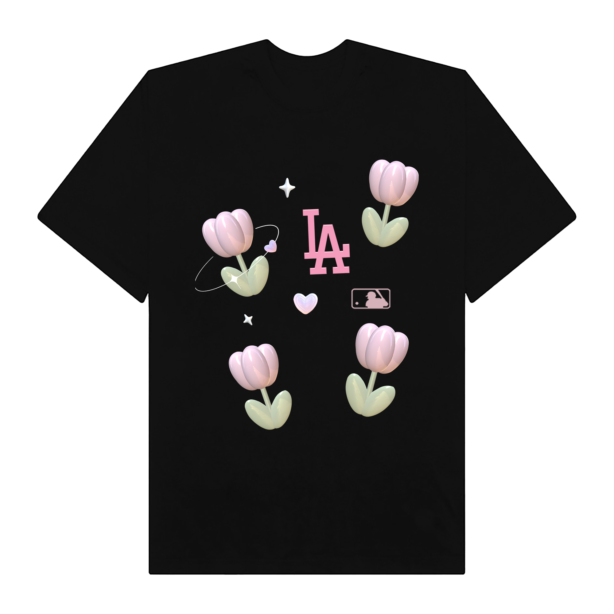 MLB Floral Cute LA Tulip T-Shirt