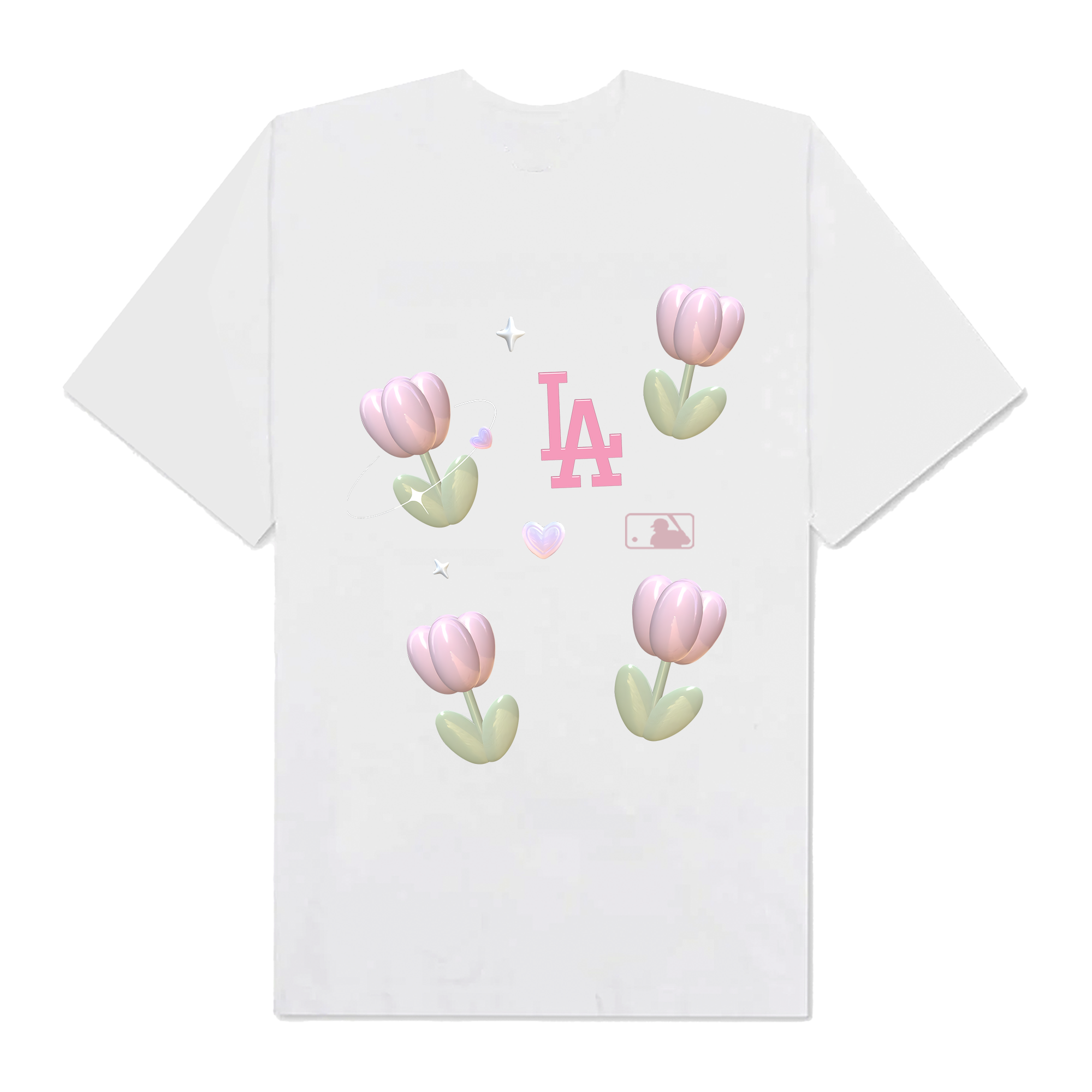 MLB Floral Cute LA Tulip T-Shirt