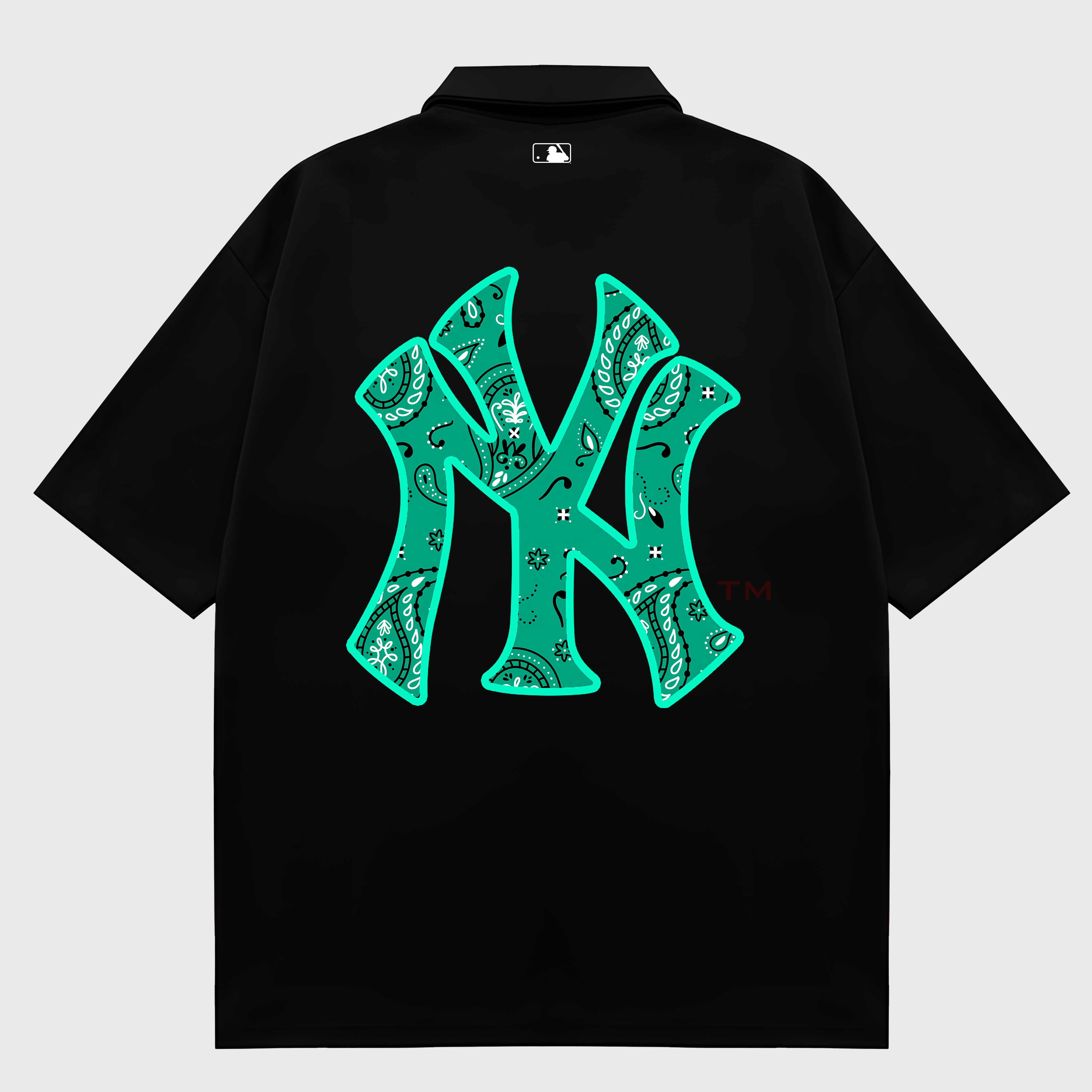 MLB Floral Green Logo Polo