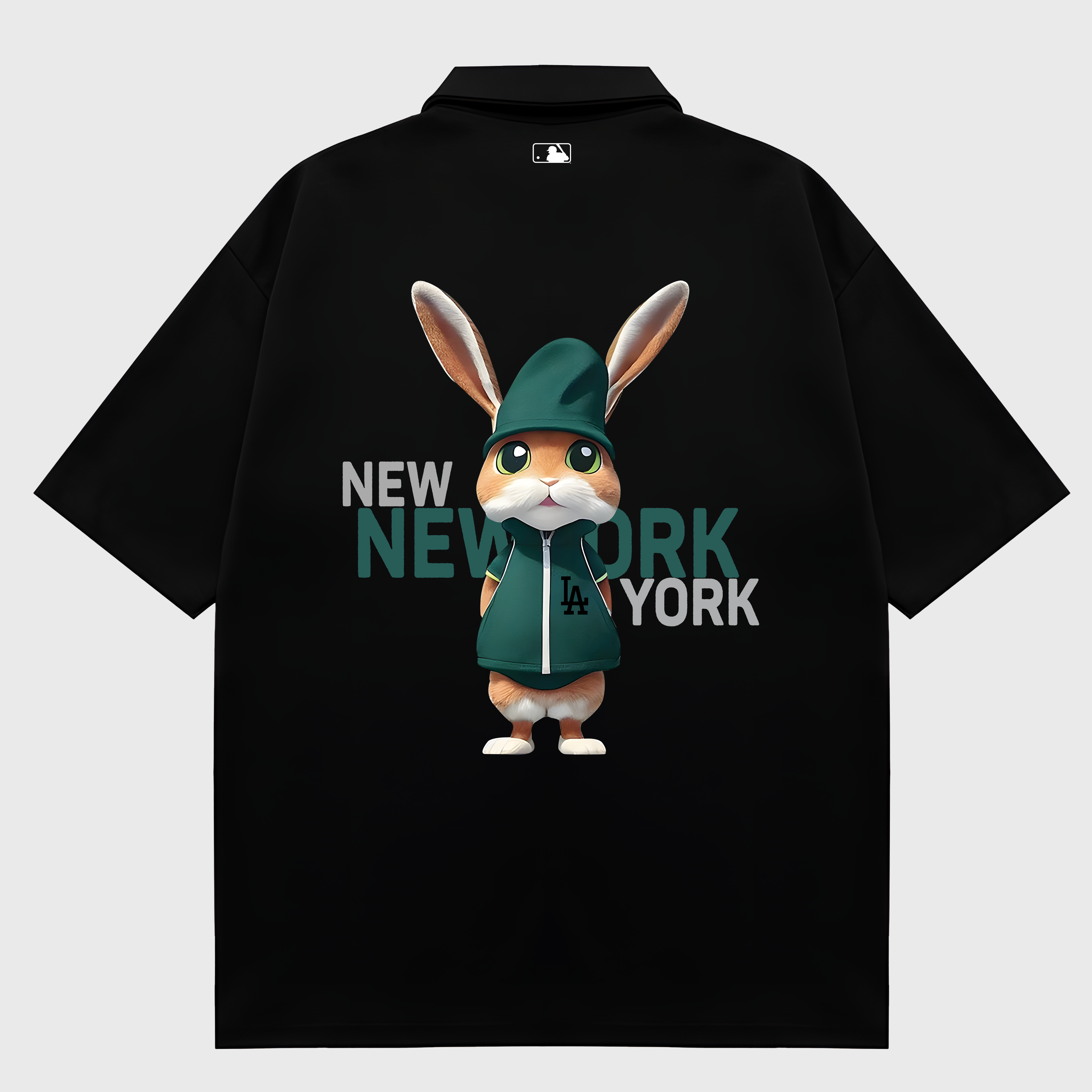 MLB Floral Green Rabbit Polo