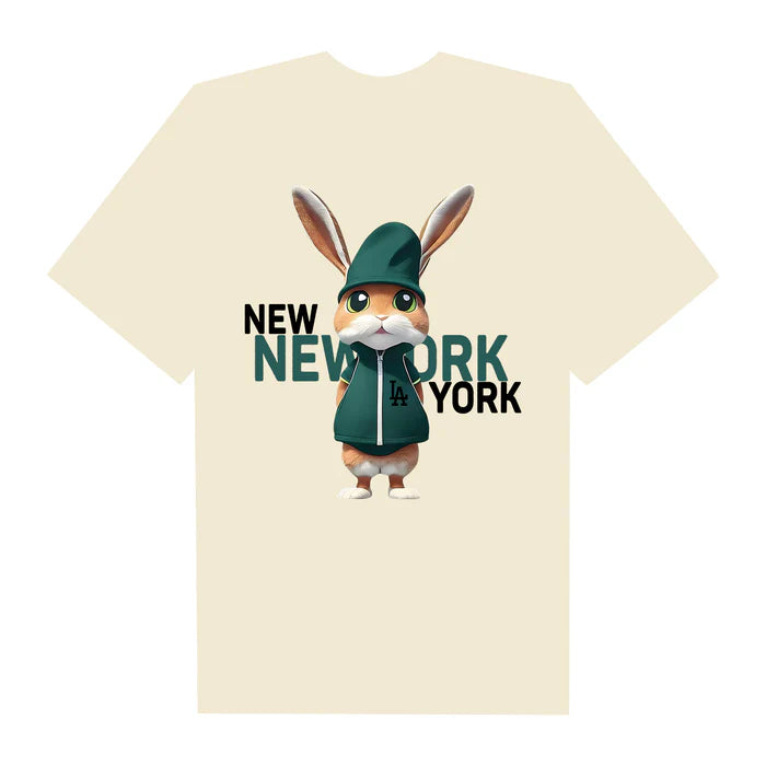 Flash Sale MLB Floral Green Rabbit T-Shirt