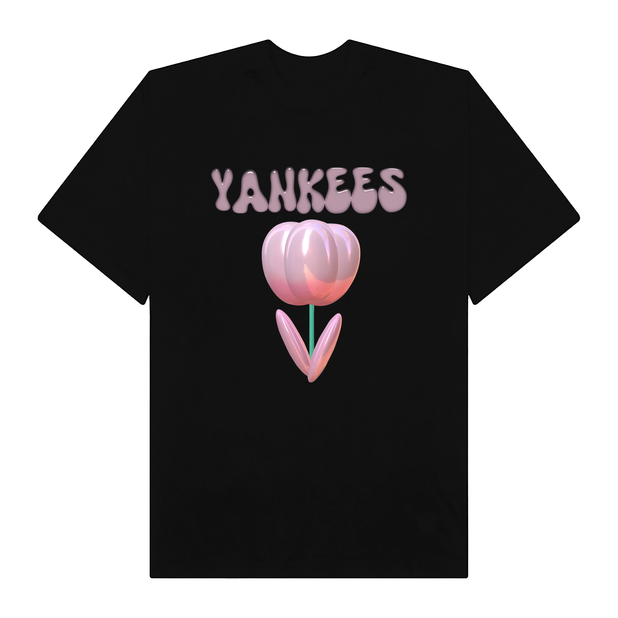 MLB Floral Hologram Tulip Yankees T-Shirt