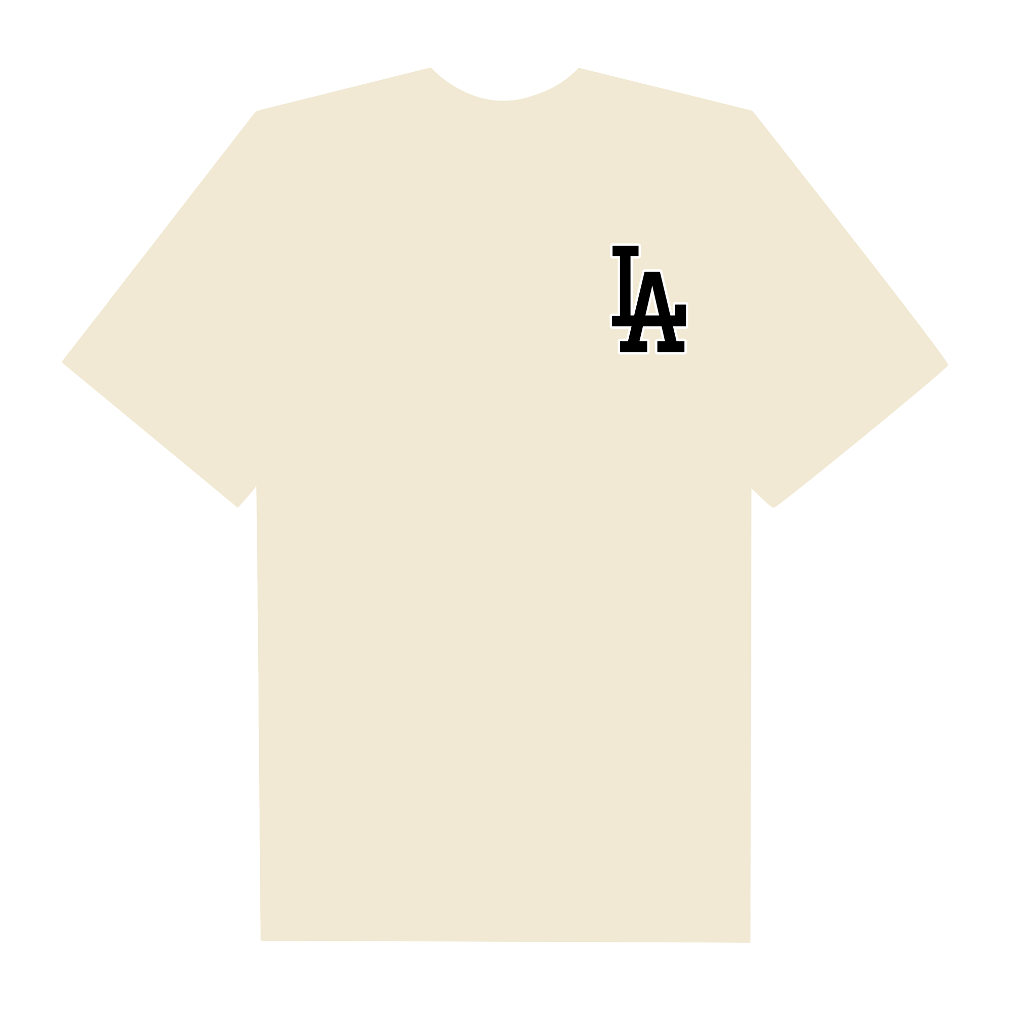 MLB Floral LA Beach Black And White T-Shirt