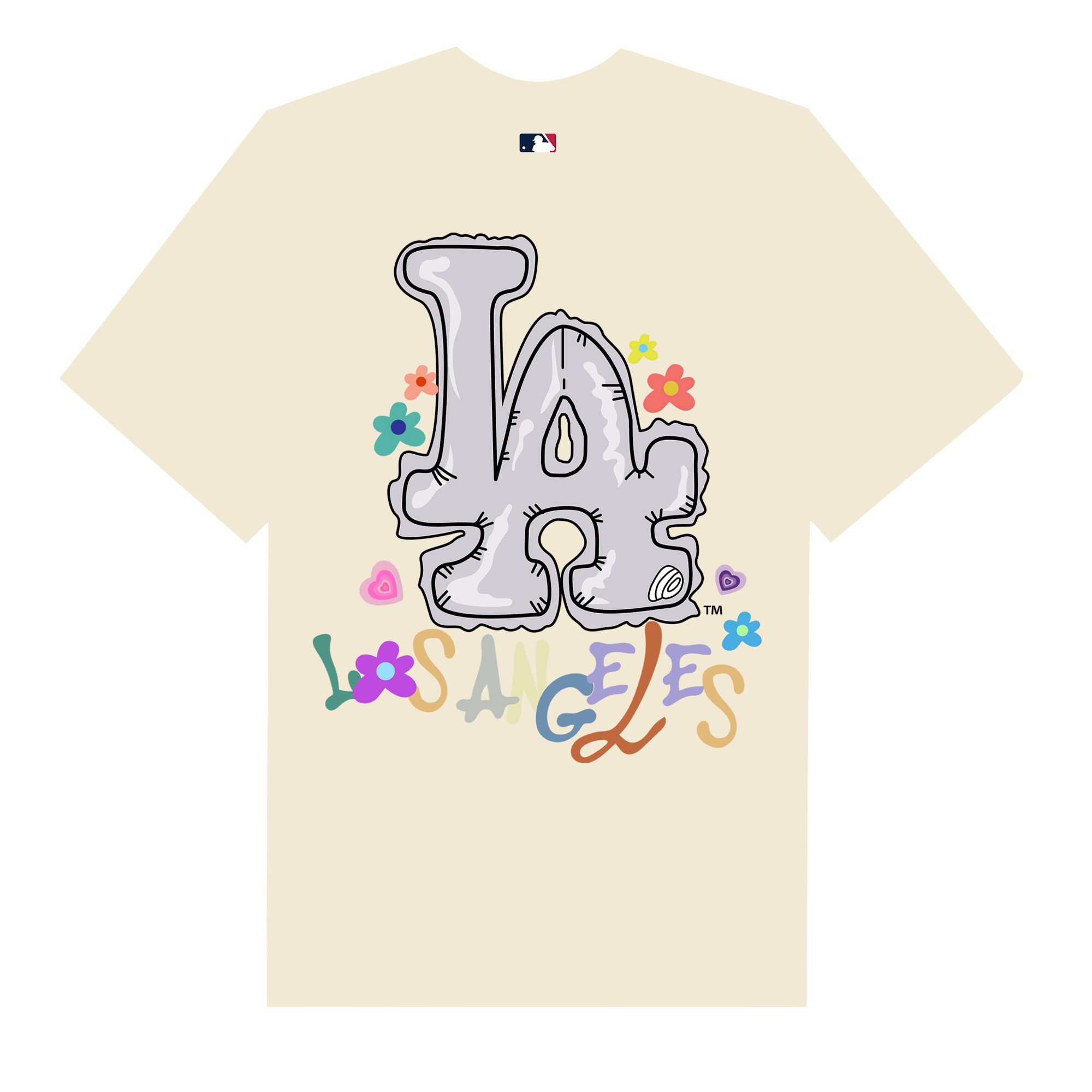 MLB Floral LA Groovy Flower T-Shirt