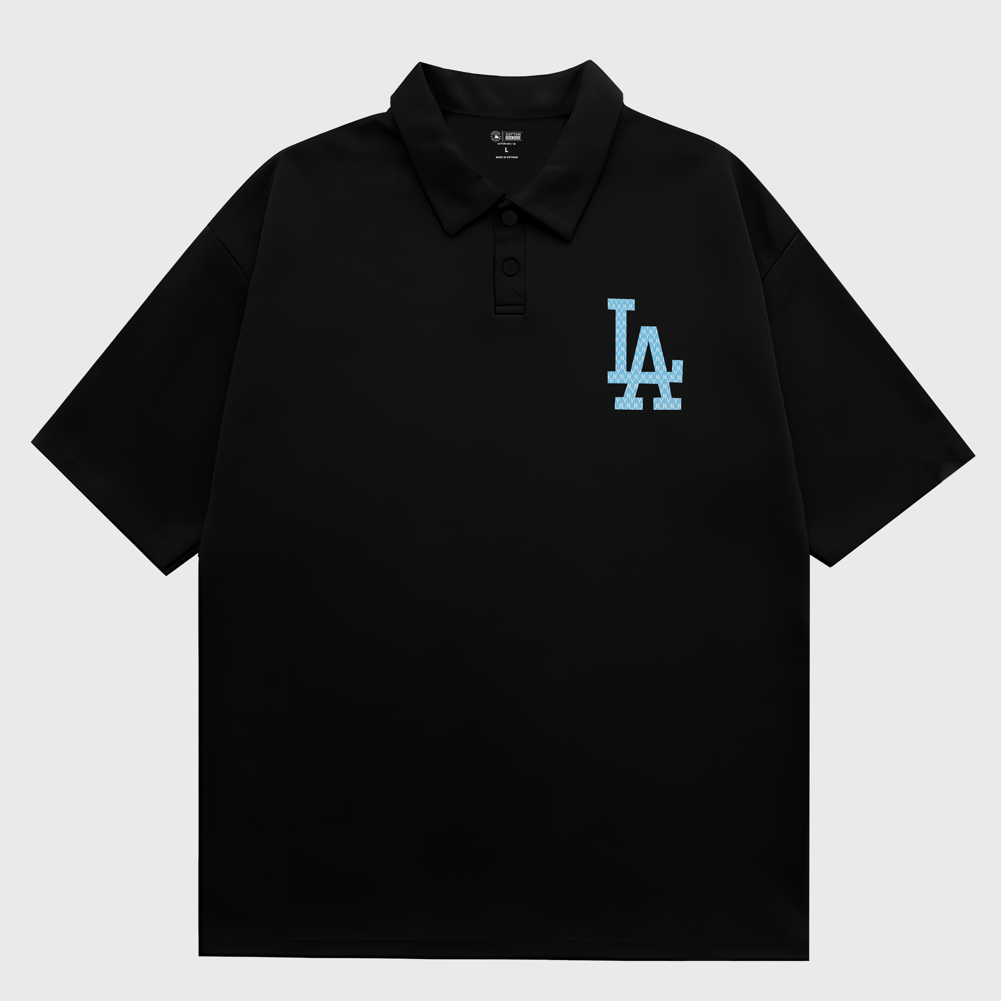 MLB Floral LA Tropical Flower Summer Polo