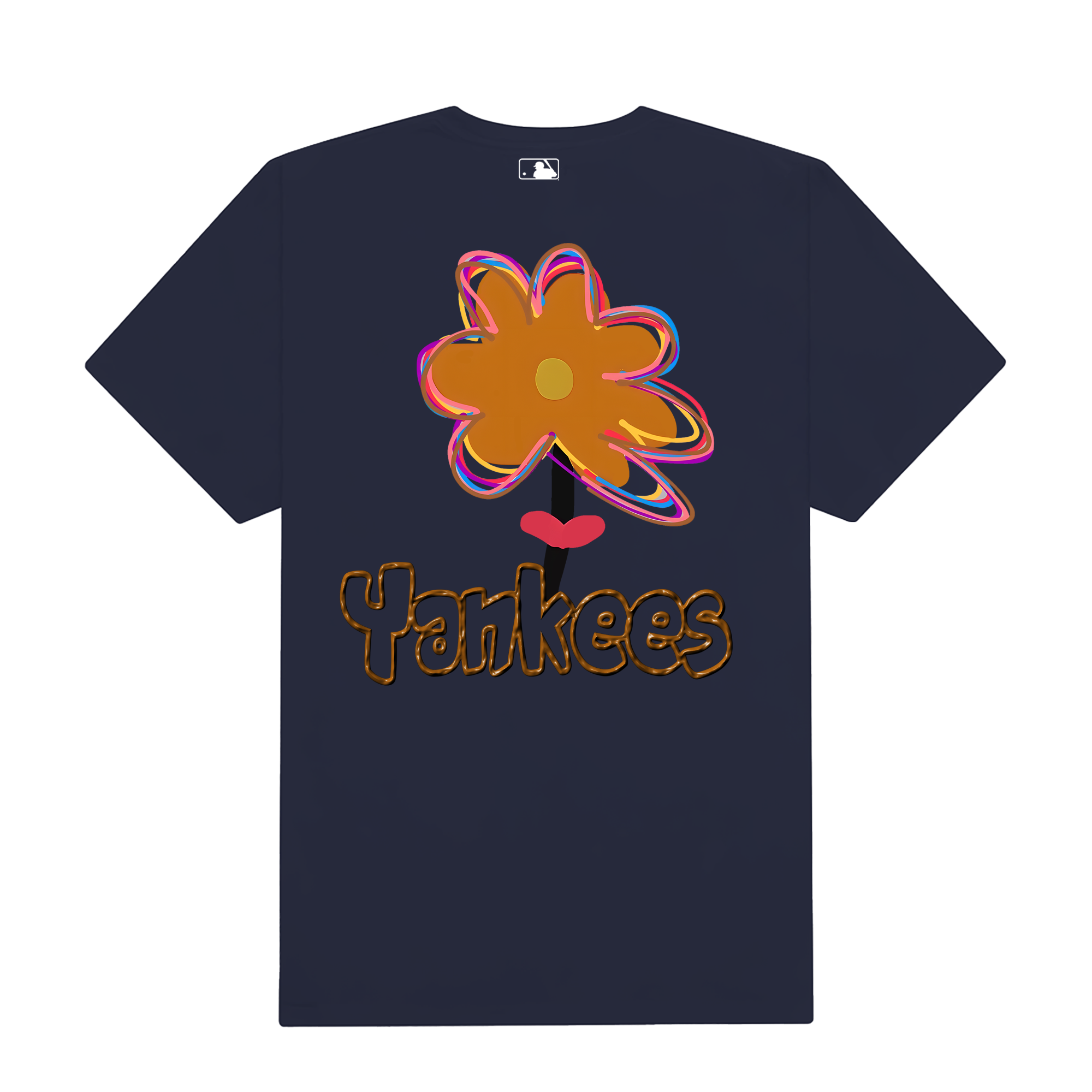 MLB Floral LA Yeankees  Groovy Flower T-Shirt