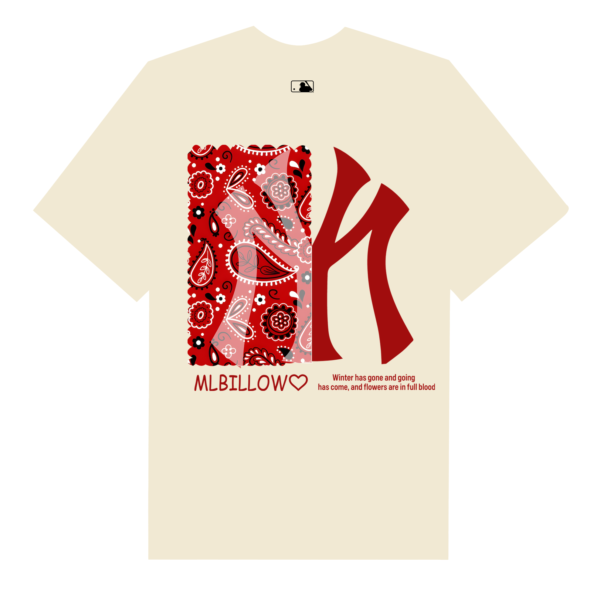 MLB Floral MLBILLOW Red Flower T-Shirt