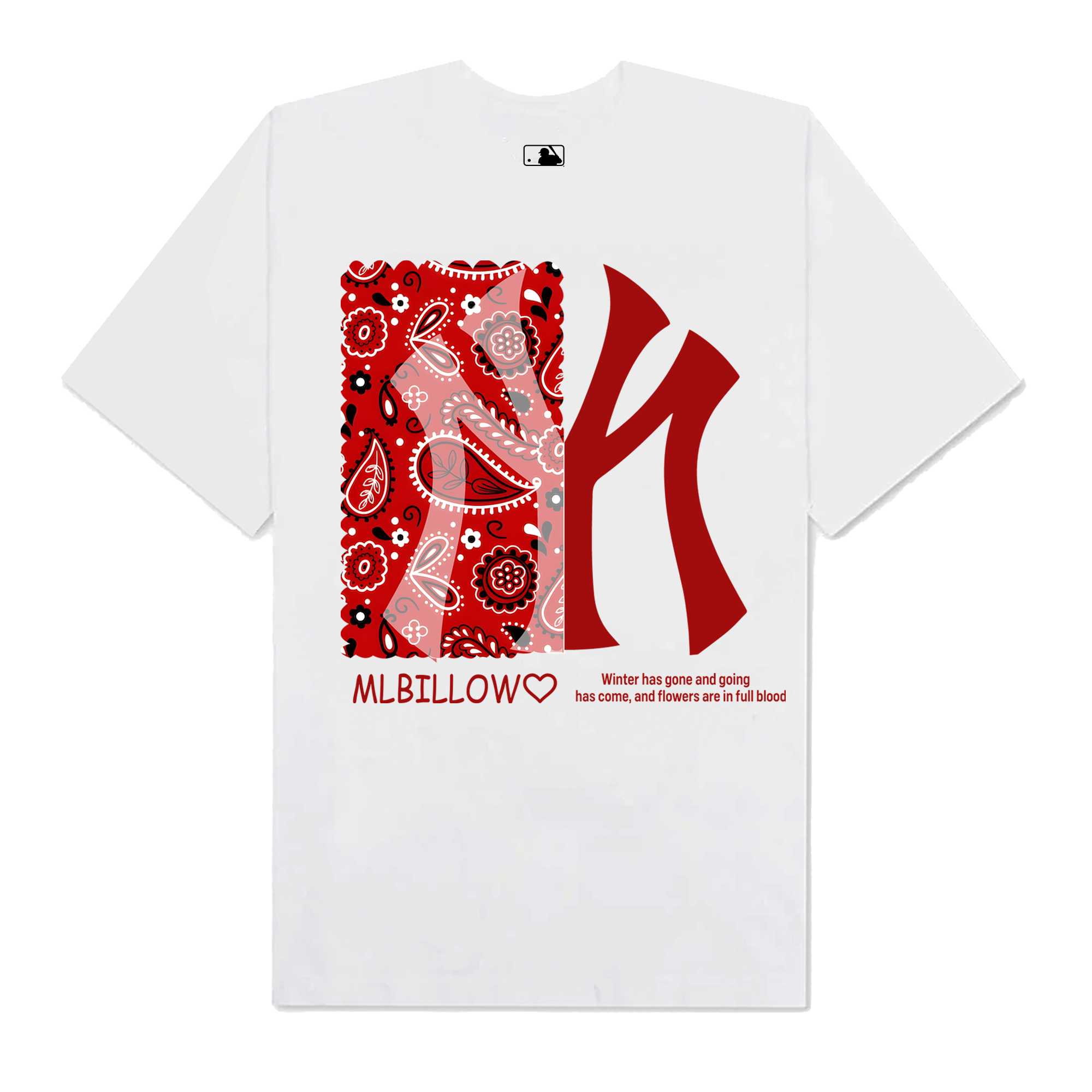 MLB Floral MLBILLOW Red Flower T-Shirt