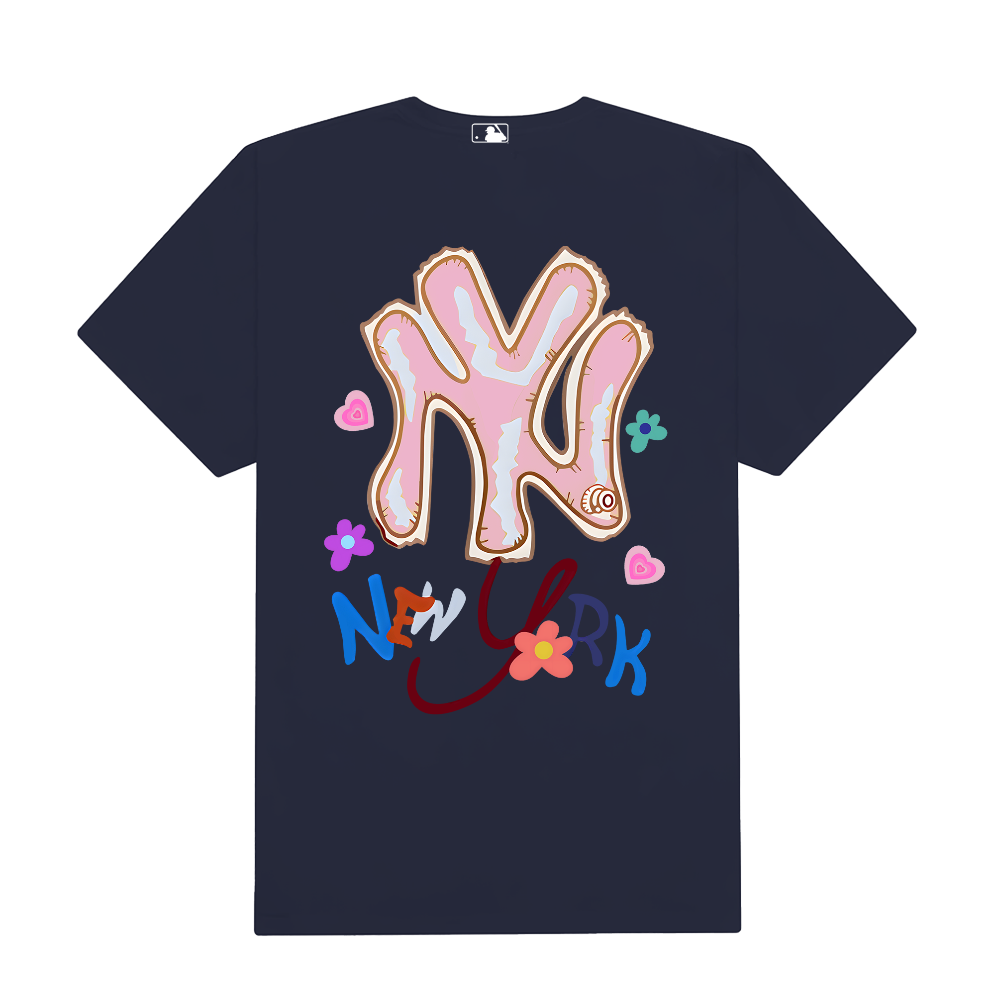 MLB Floral New York Yankees Cute Flower  T-Shirt