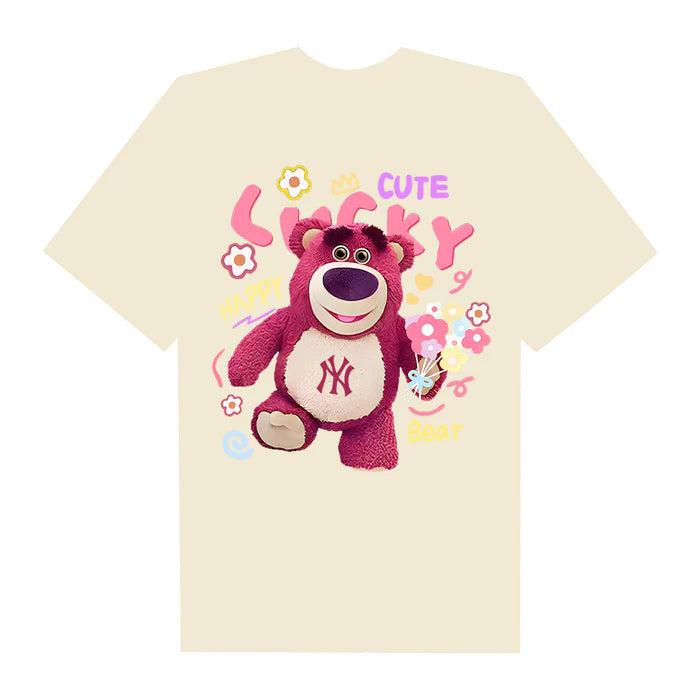 Flash Sale MLB Floral Pink Bear Toy Story T-Shirt