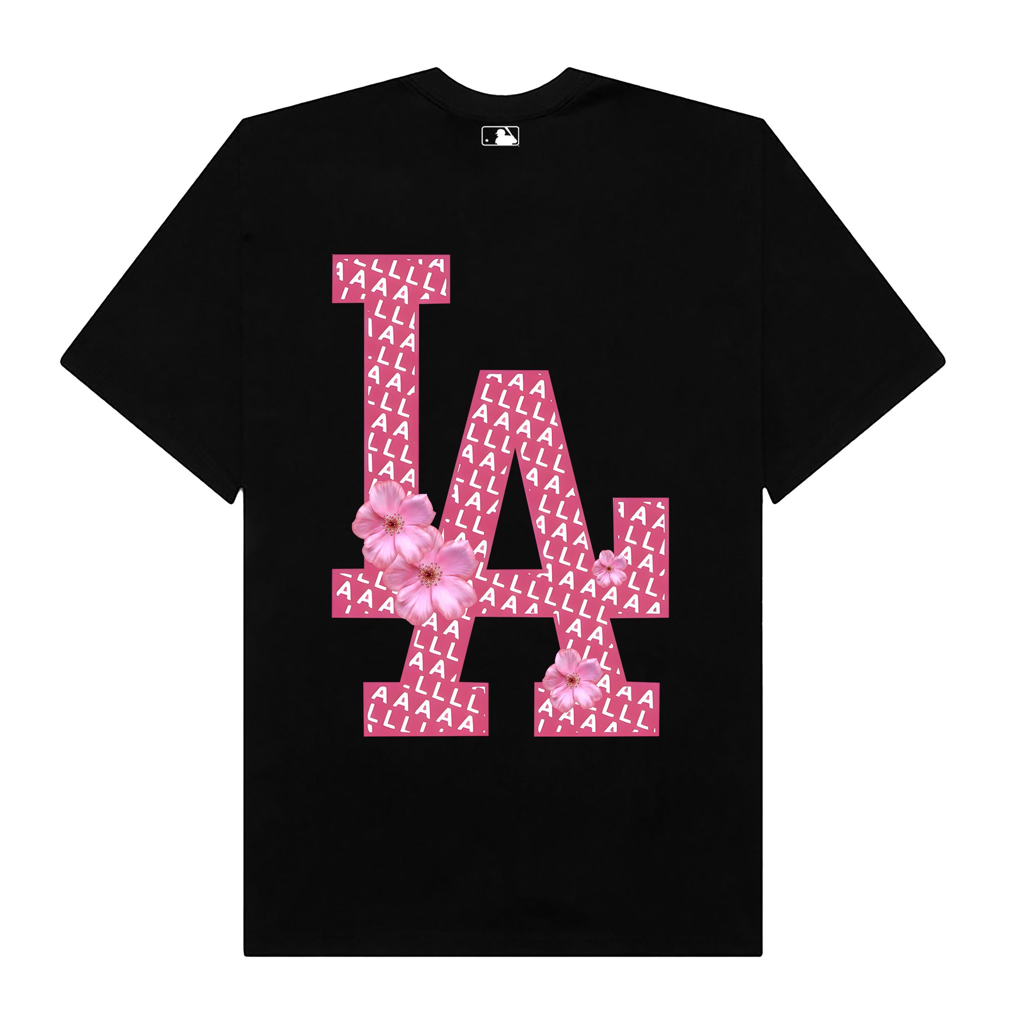 MLB Floral Pink Peach LA Flower  T-Shirt