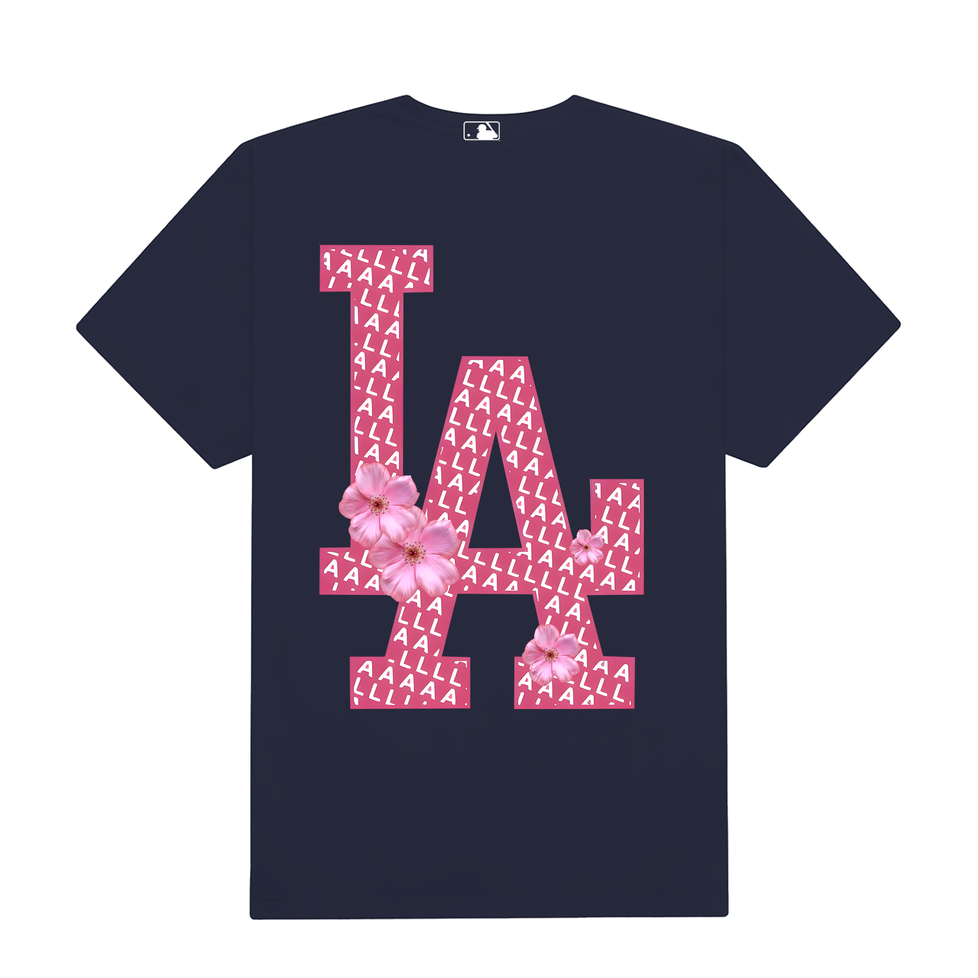 MLB Floral Pink Peach LA Flower  T-Shirt