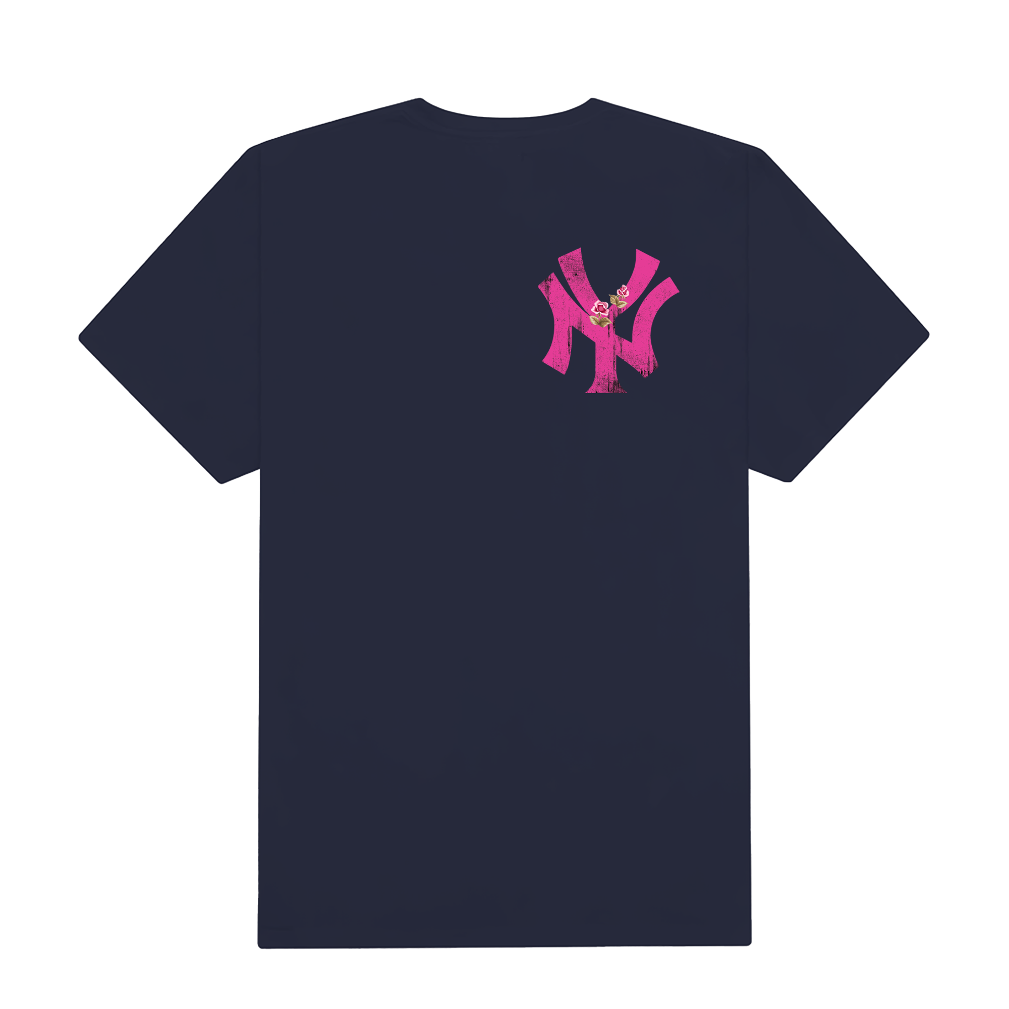 MLB Floral Pink Rose New York Yankees T-Shirt