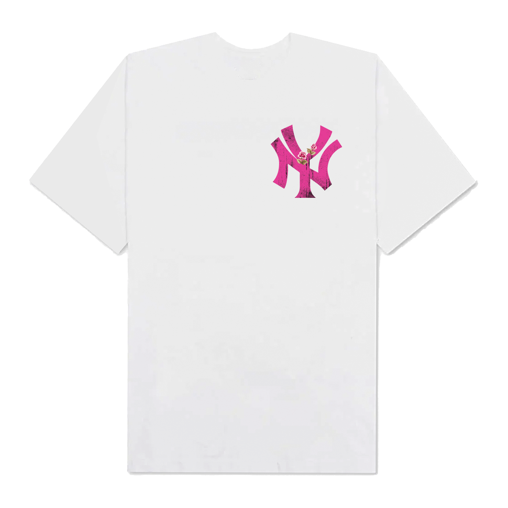 MLB Floral Pink Rose New York Yankees T-Shirt