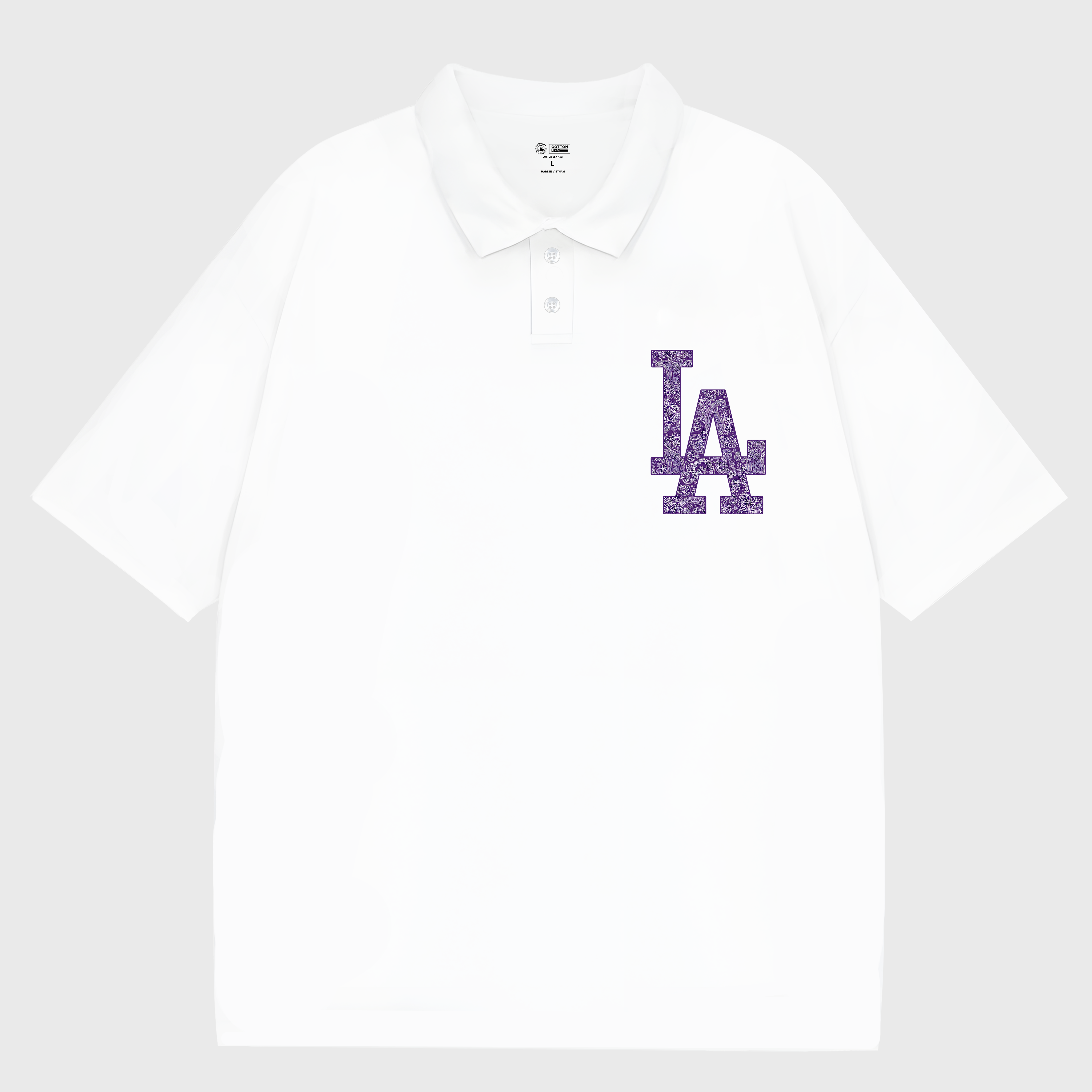 MLB Floral Purple Bandana Polo