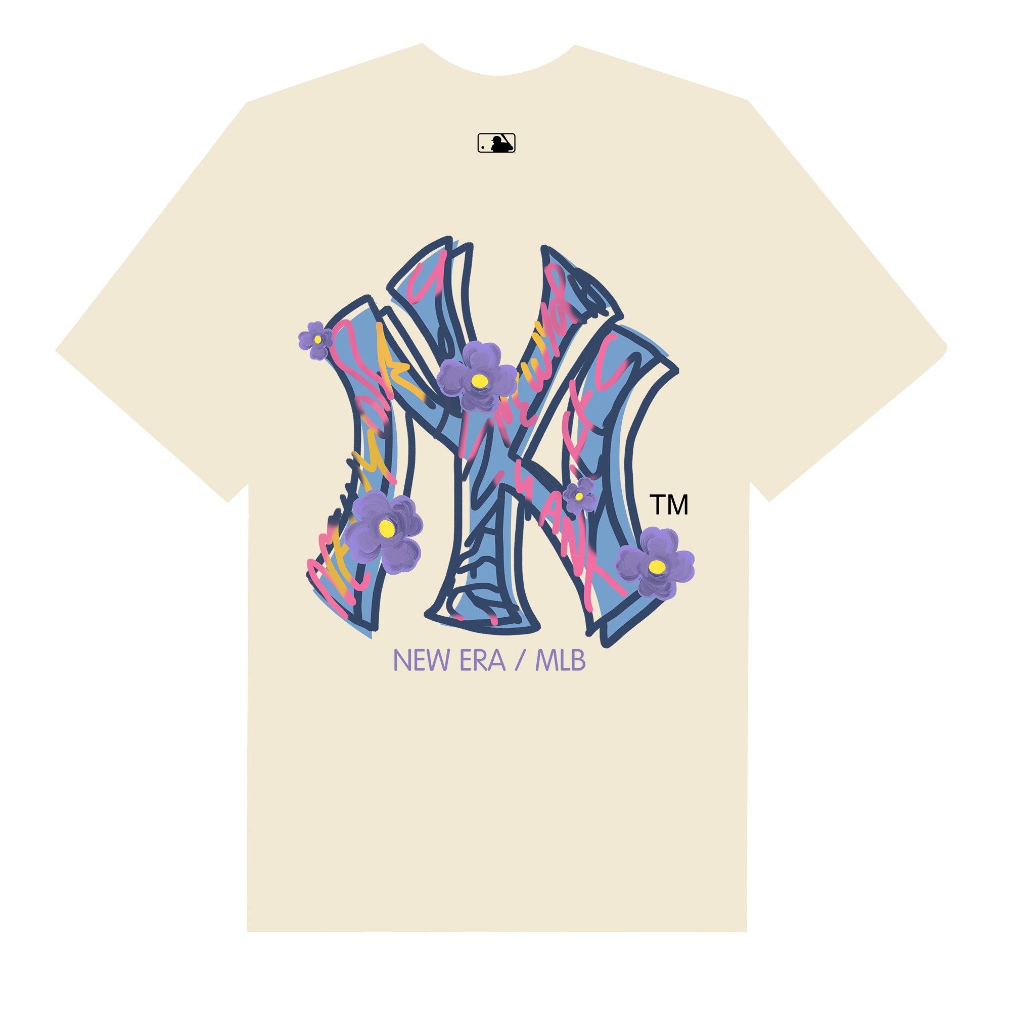 MLB Floral Purple Logo T-Shirt