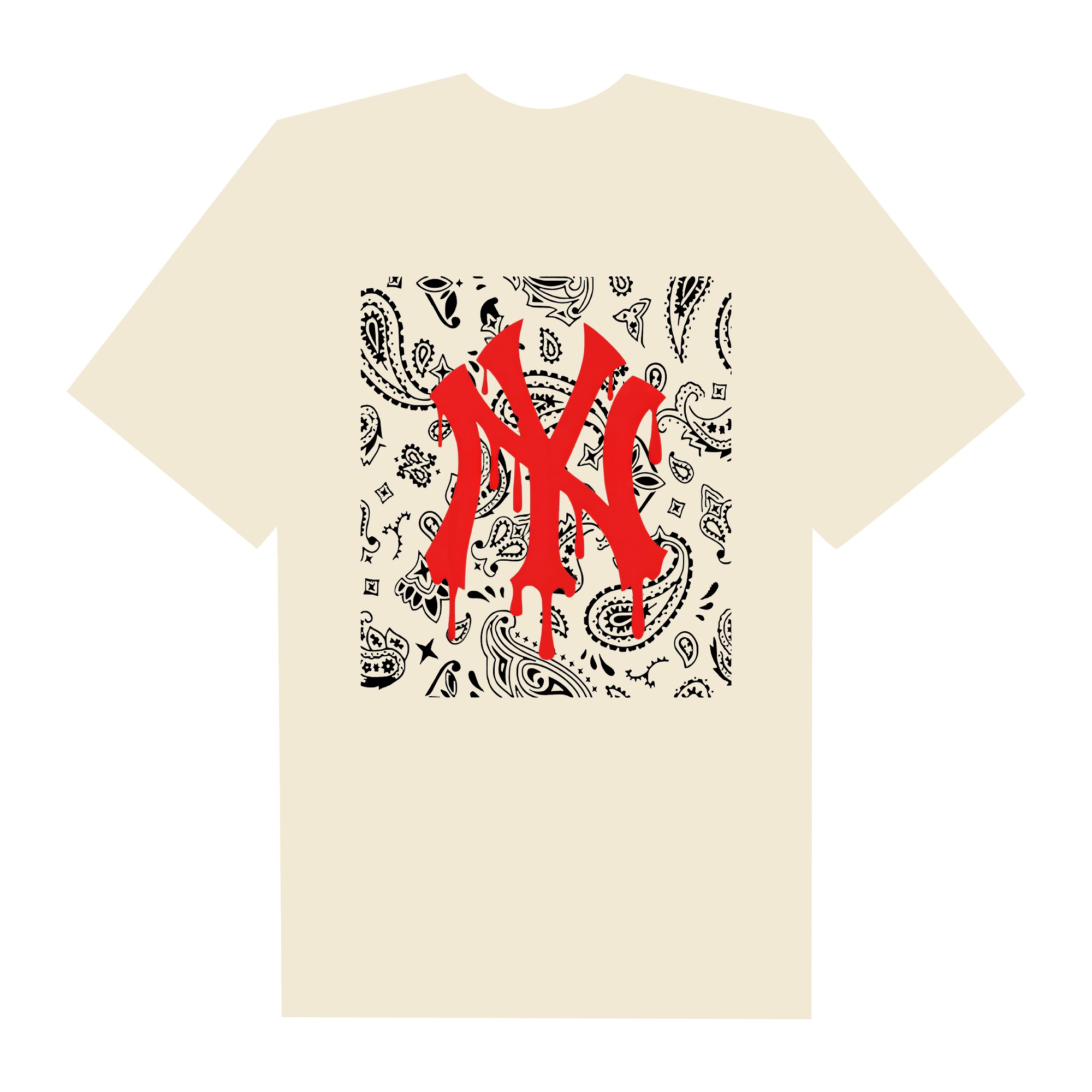 MLB Floral Red Black Bandana T-Shirt