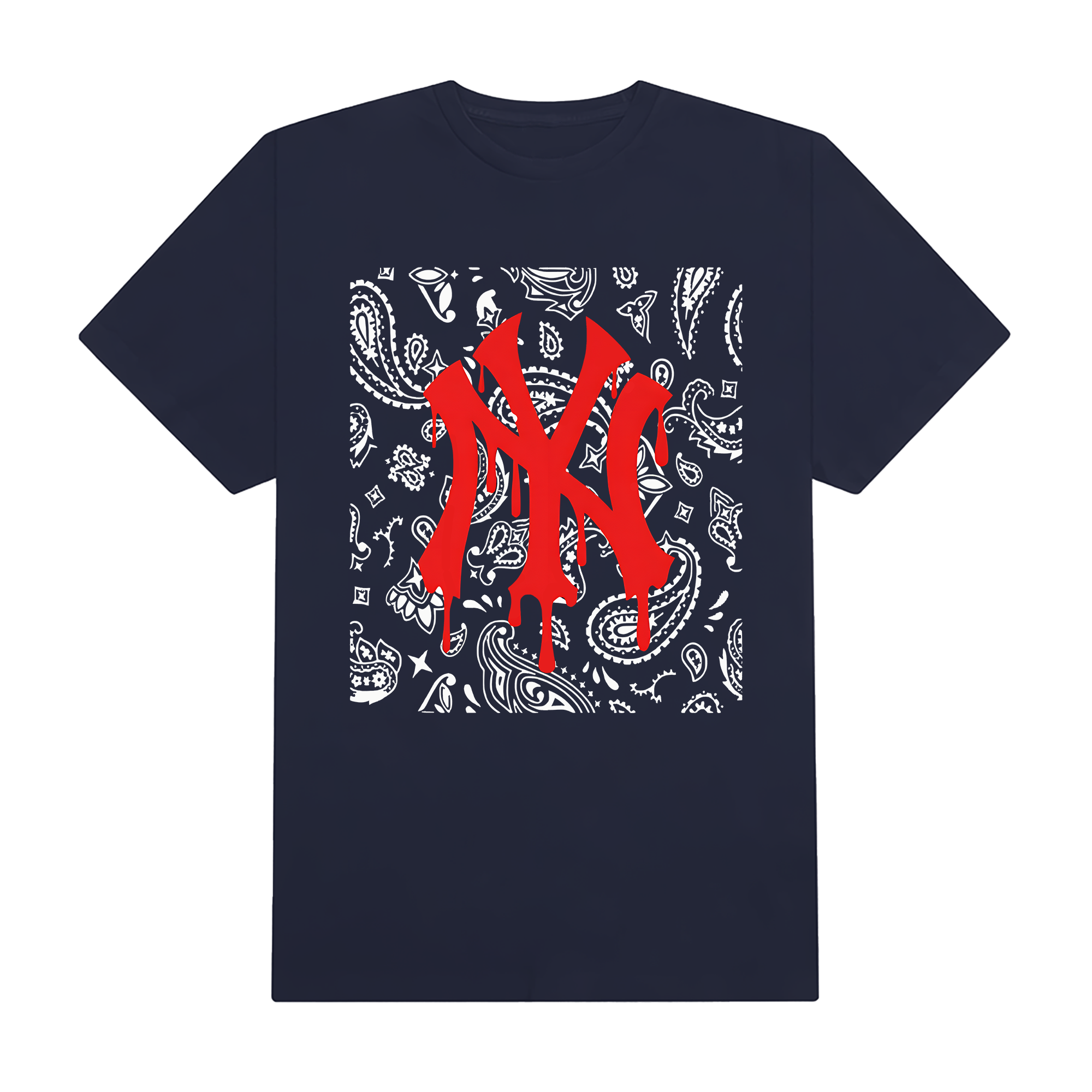 MLB Floral Red Black Bandana T-Shirt