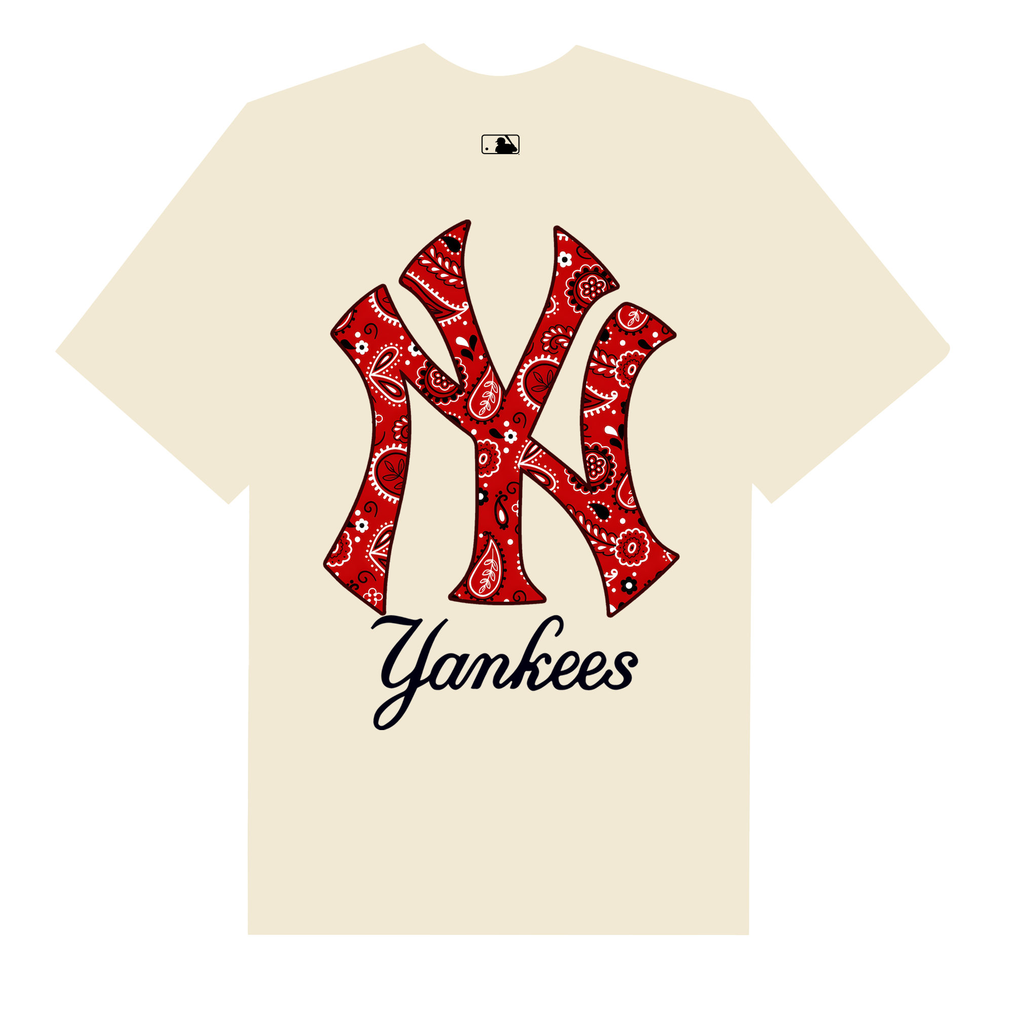 MLB Floral Red Logo Yeankees T-Shirt