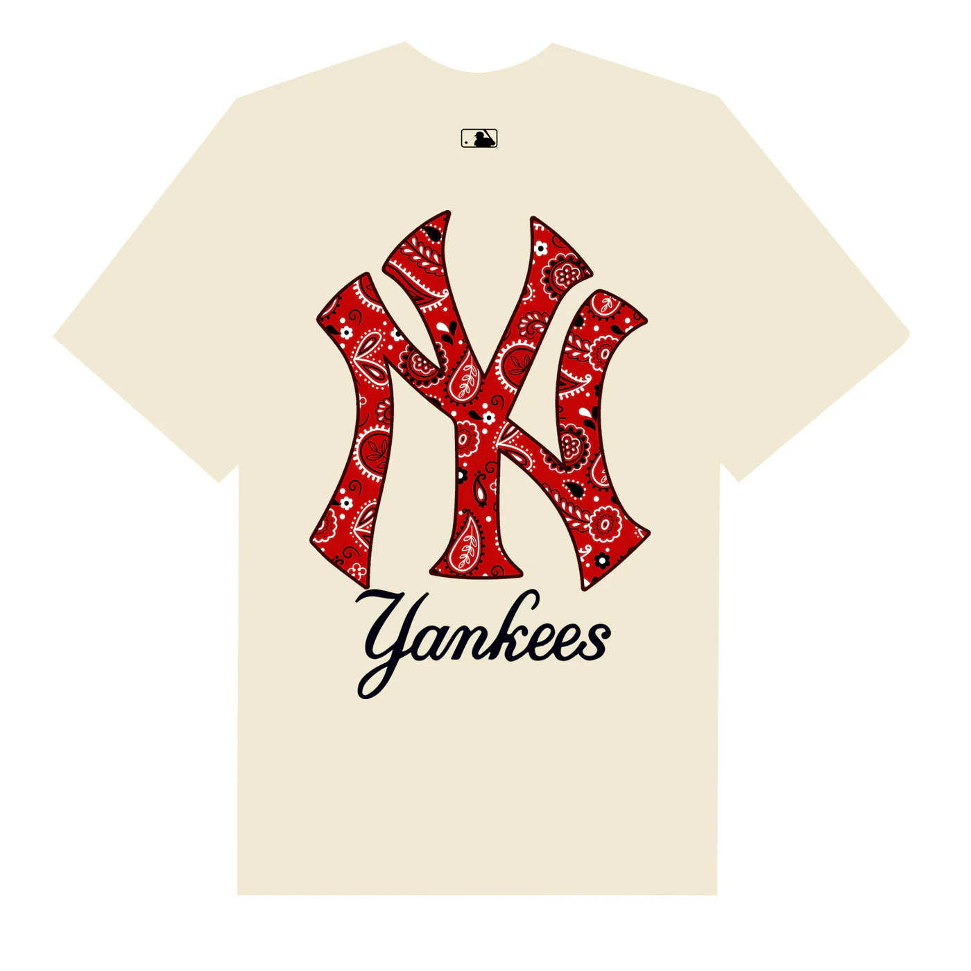 Flash Sale MLB Floral Red Logo Yeankees T-Shirt