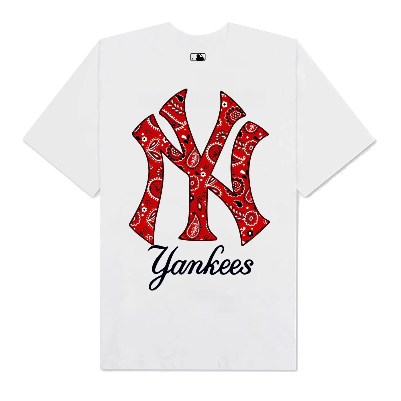 Flash Sale MLB Floral Red Logo Yeankees T-Shirt