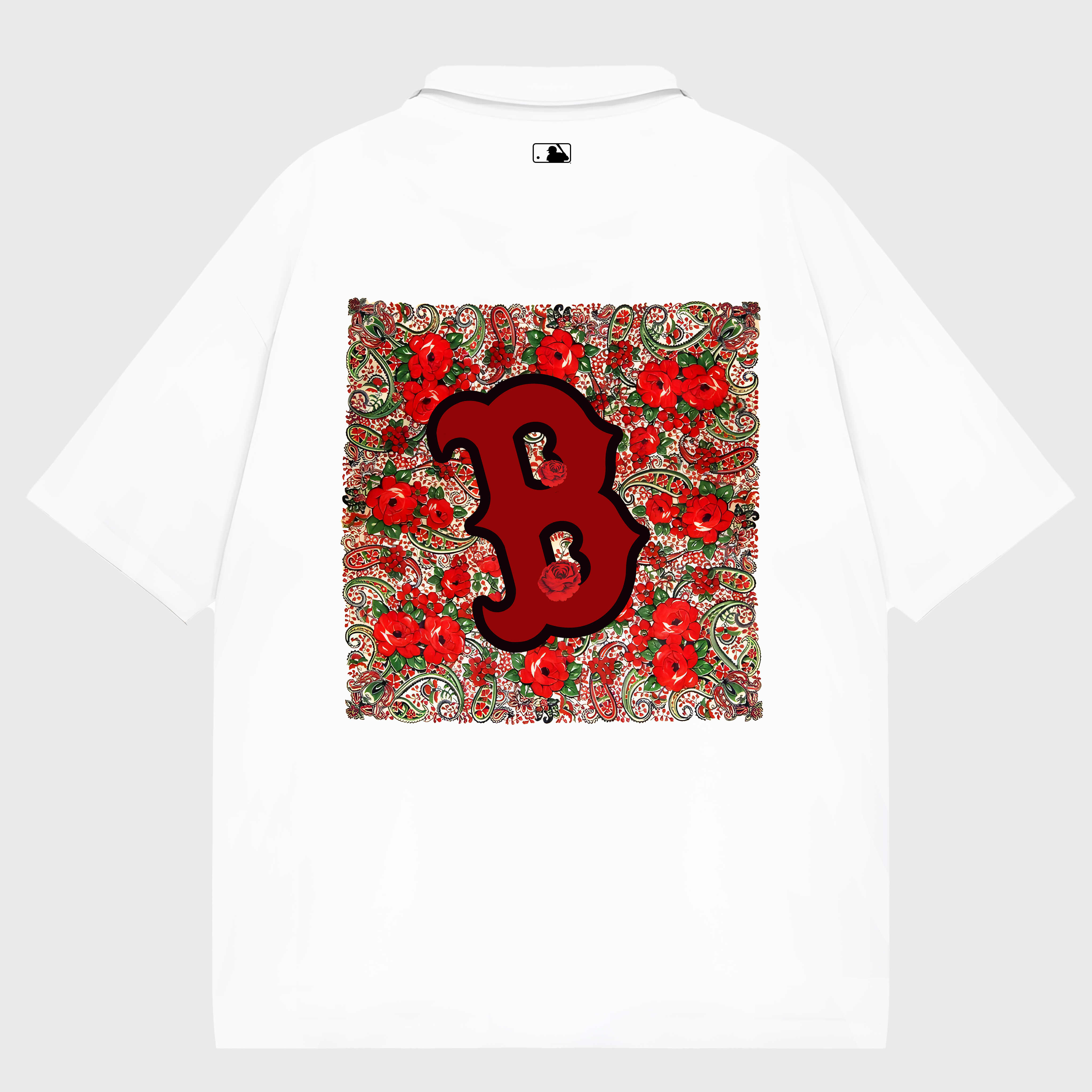 MLB Floral Retro Boston Rose  Polo