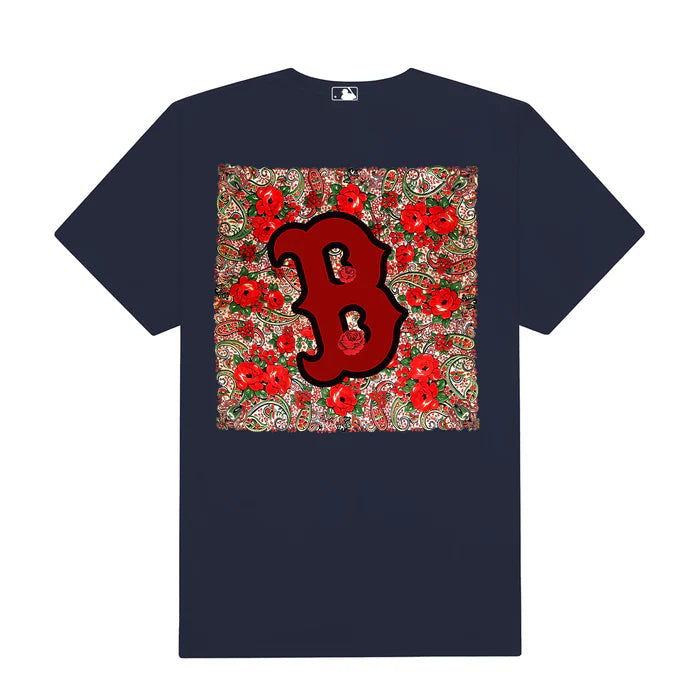 Flash Sale MLB Floral Retro Boston Rose T-Shirt