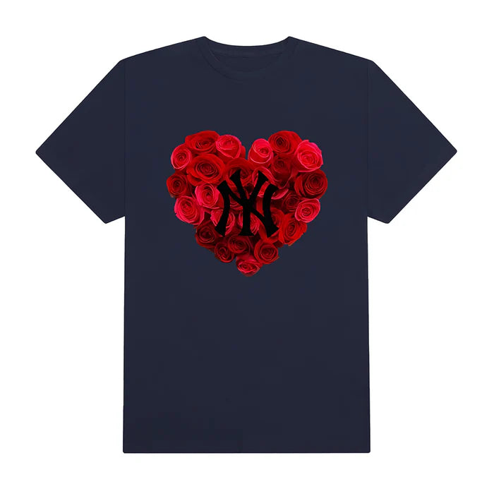 Flash Sale MLB Floral Rose Heart T-Shirt