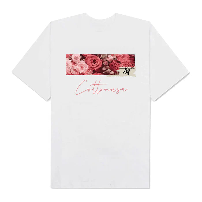 Flash Sale MLB Floral Rose Logo Retro T-Shirt