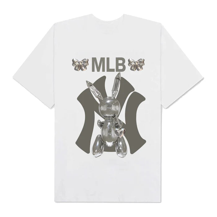 Flash Sale MLB Floral Silver Balloon Rabbit T-Shirt