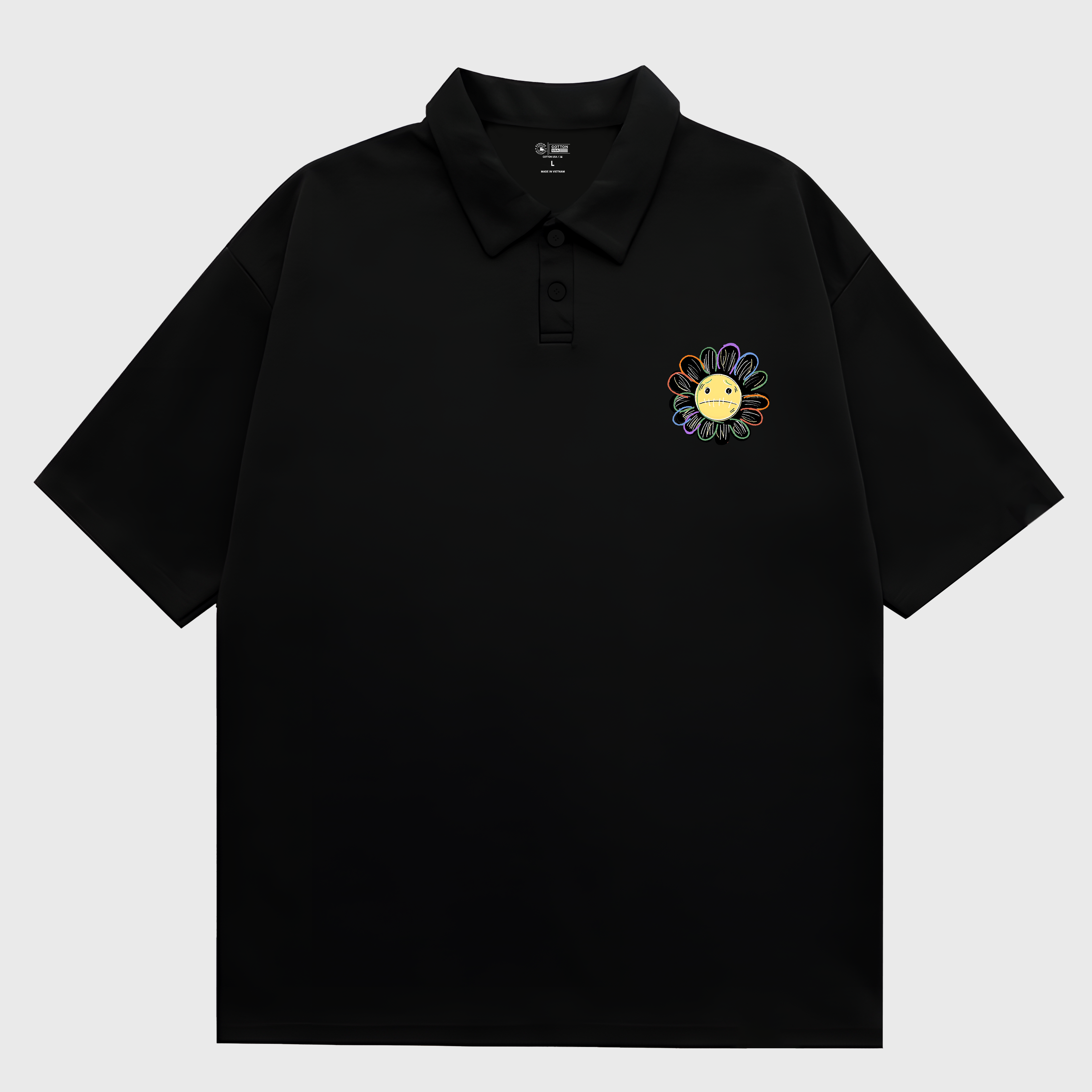 MLB Floral Smiley Flower Polo