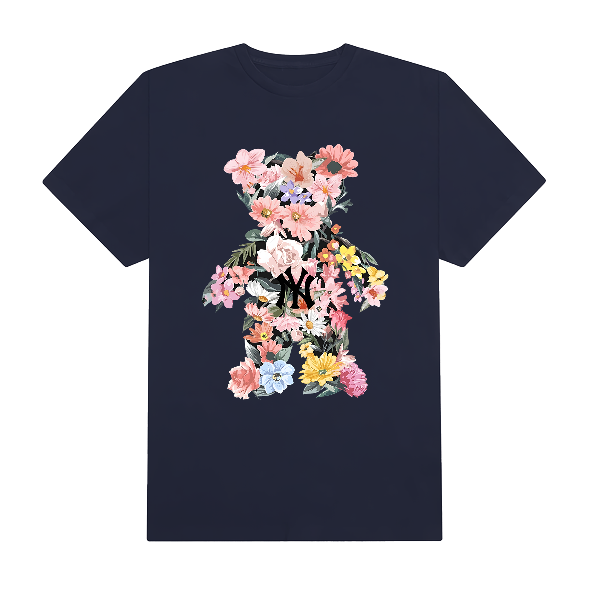 MLB Floral Teaddy Bear Flower T-Shirt